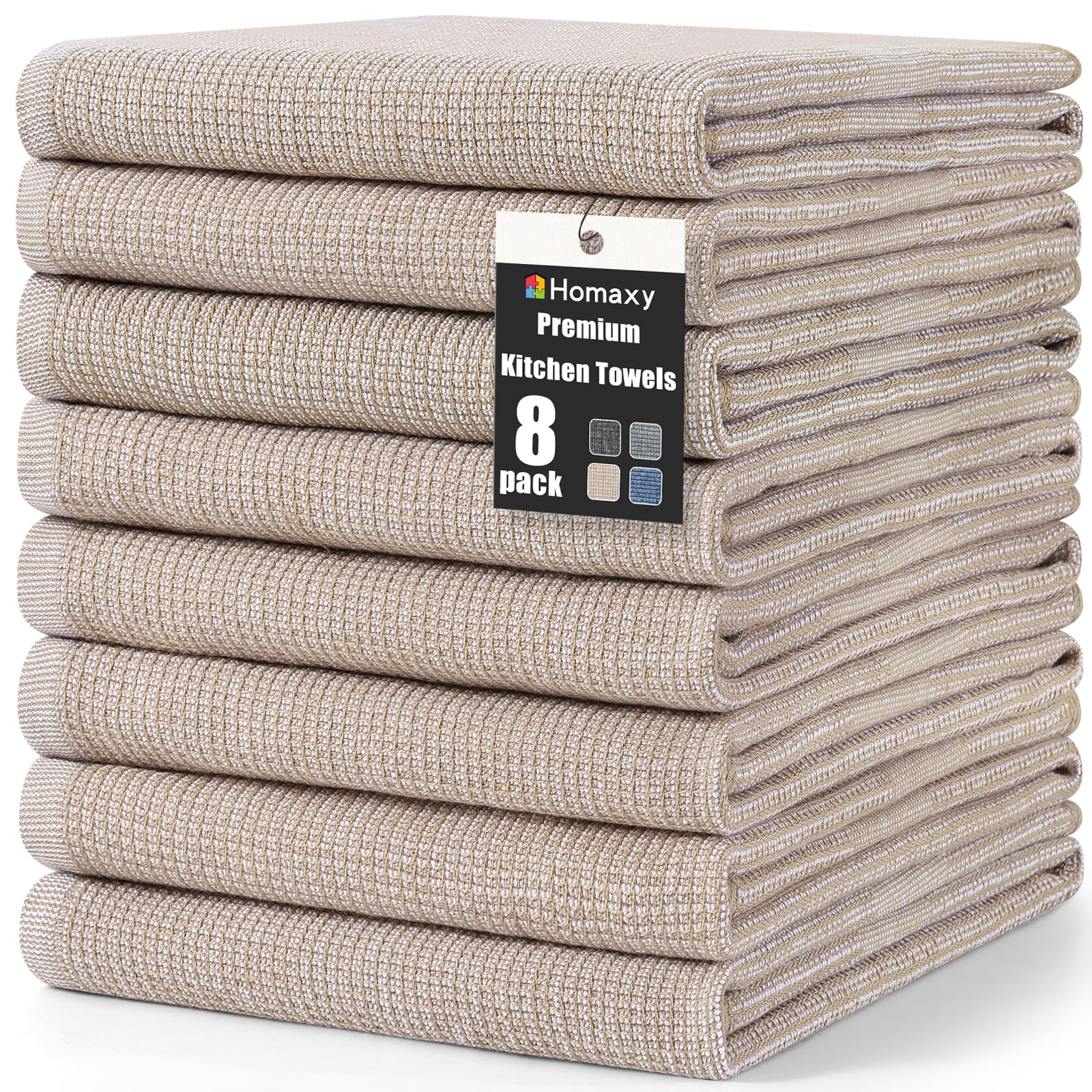 380 GSM Cotton Premium Kitchen Towels 8 Pack (8 Count)