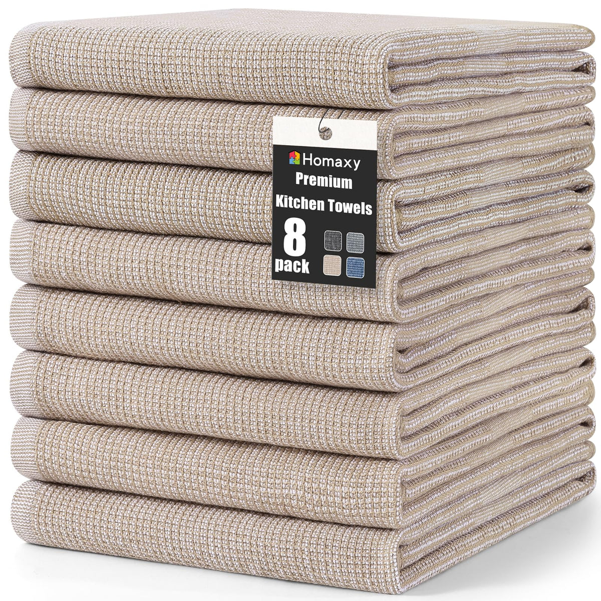380 GSM Cotton Premium Kitchen Towels 8 Pack (8 Count)