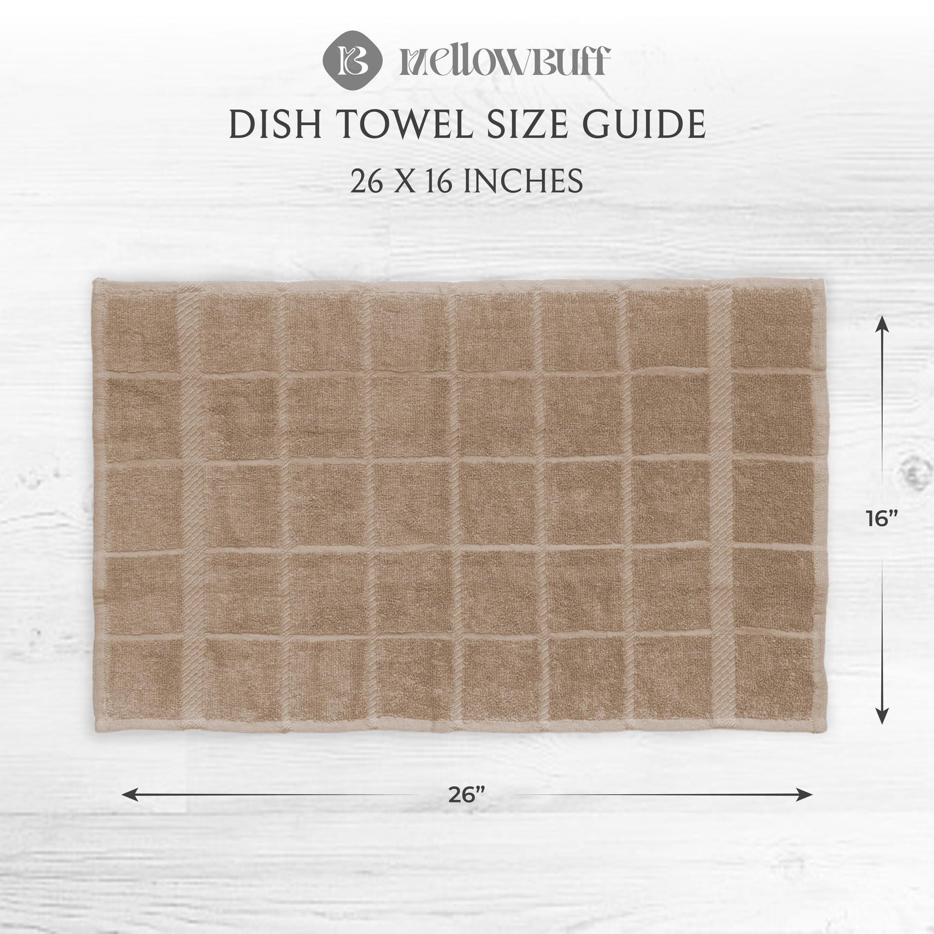 100% Cotton Terry Dish Cloth & Dish Towel (6 Count)