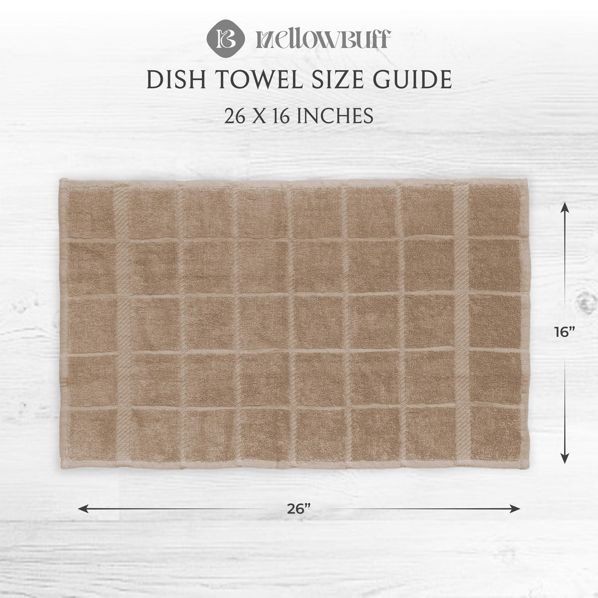 100% Cotton Terry Dish Cloth & Dish Towel (6 Count)