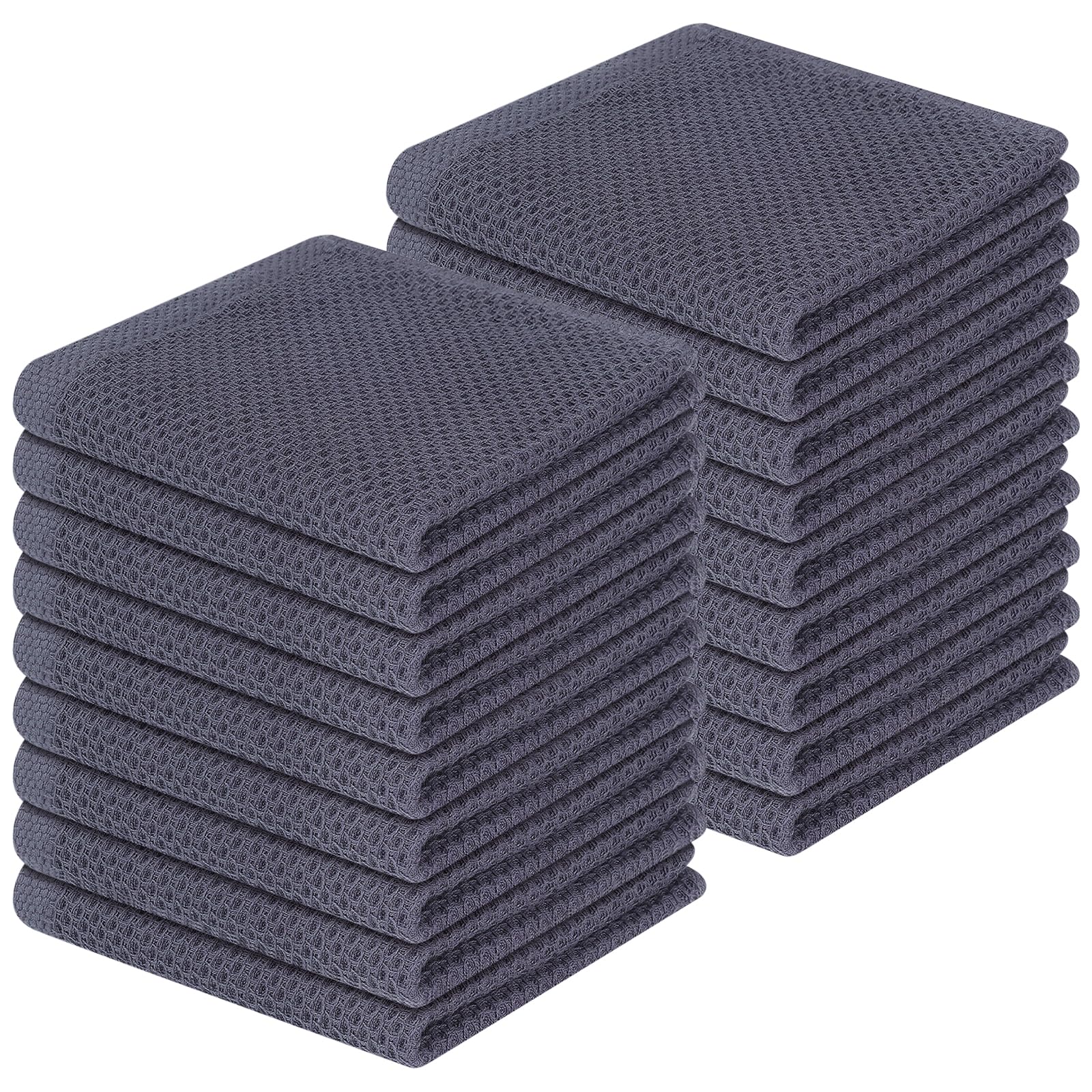100% Cotton Waffle Weave Kitchen Dish Cloths 18 (8 Count)
