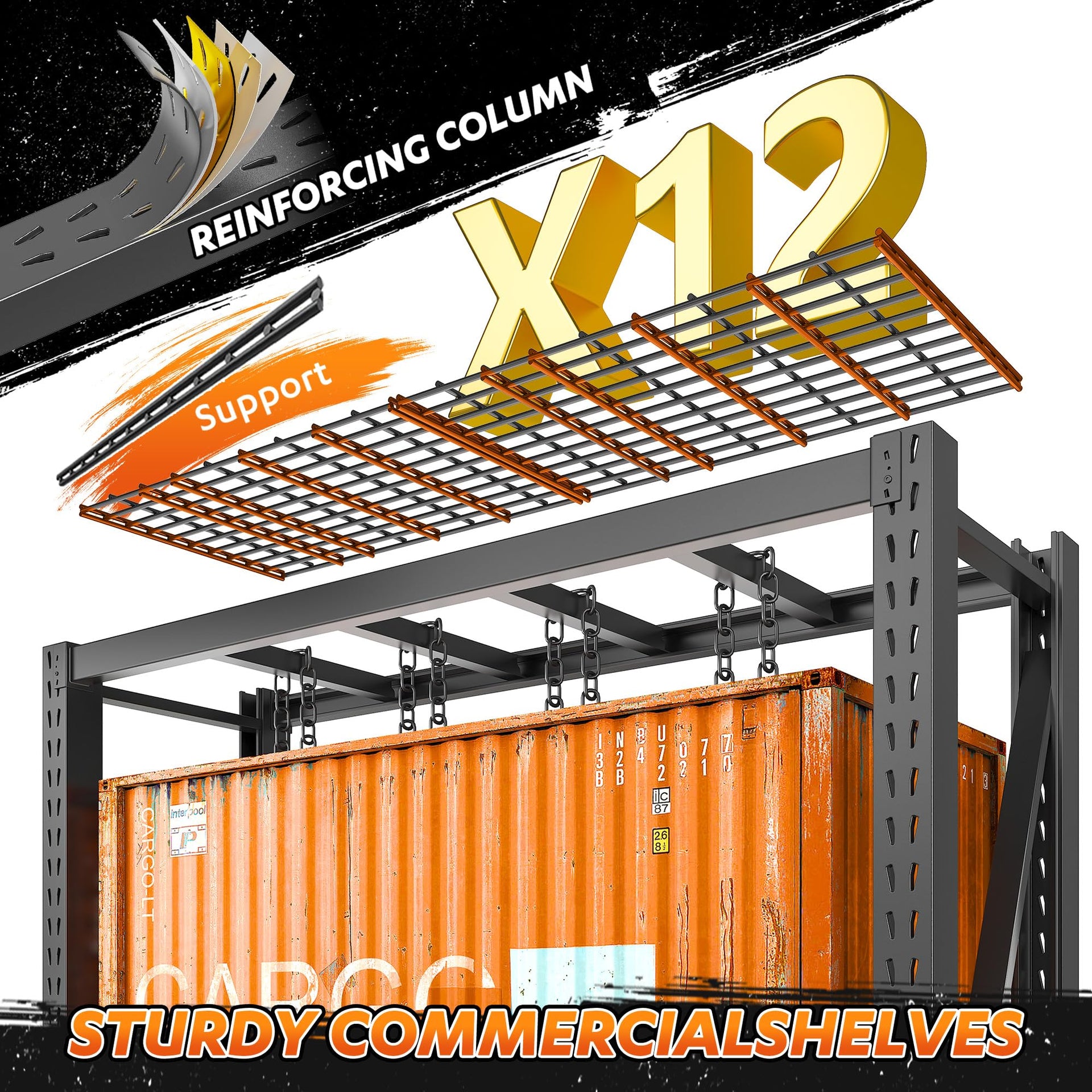 8000LBS Garage Shelving Heavy Duty (2 Count)