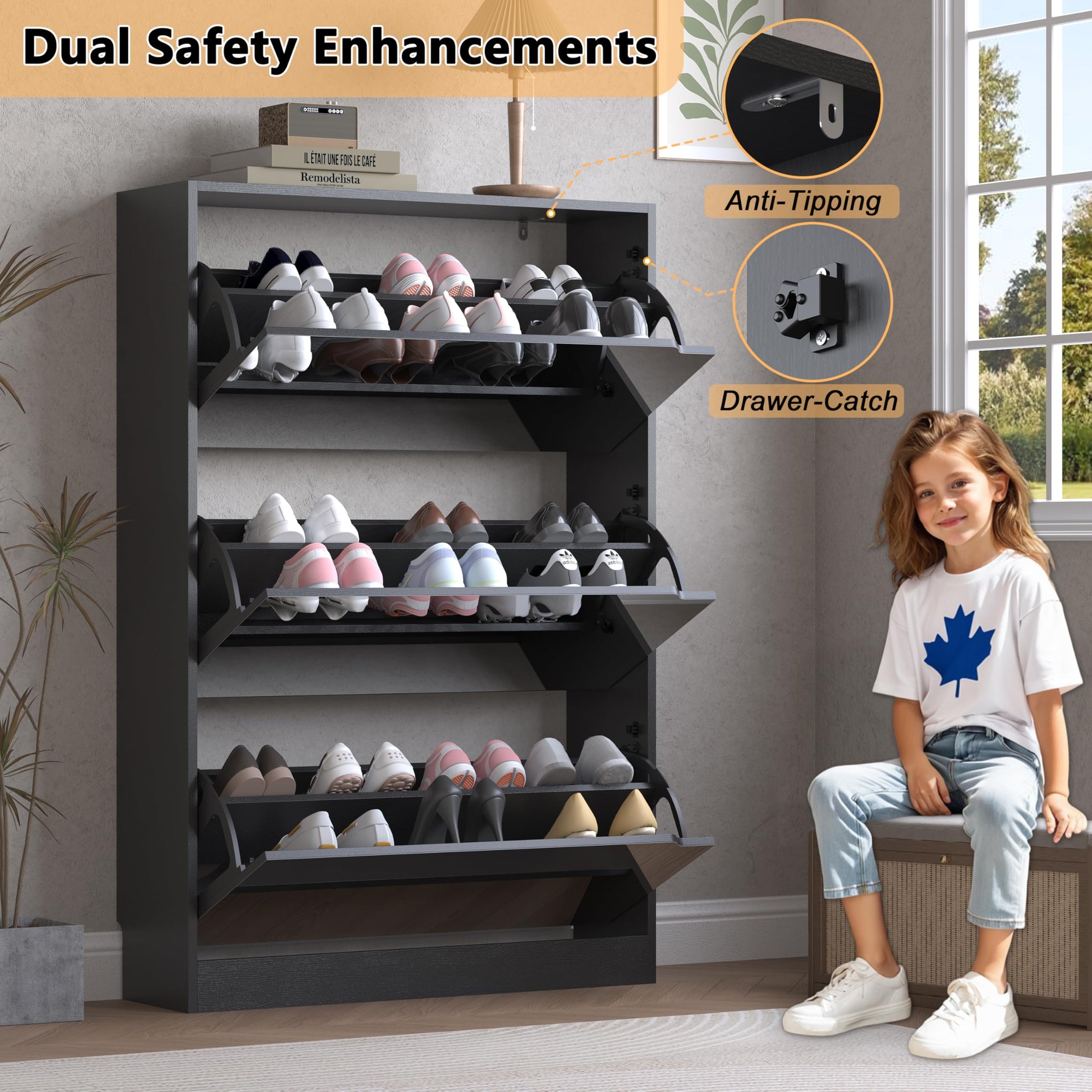 Shoe Cabinet with 3