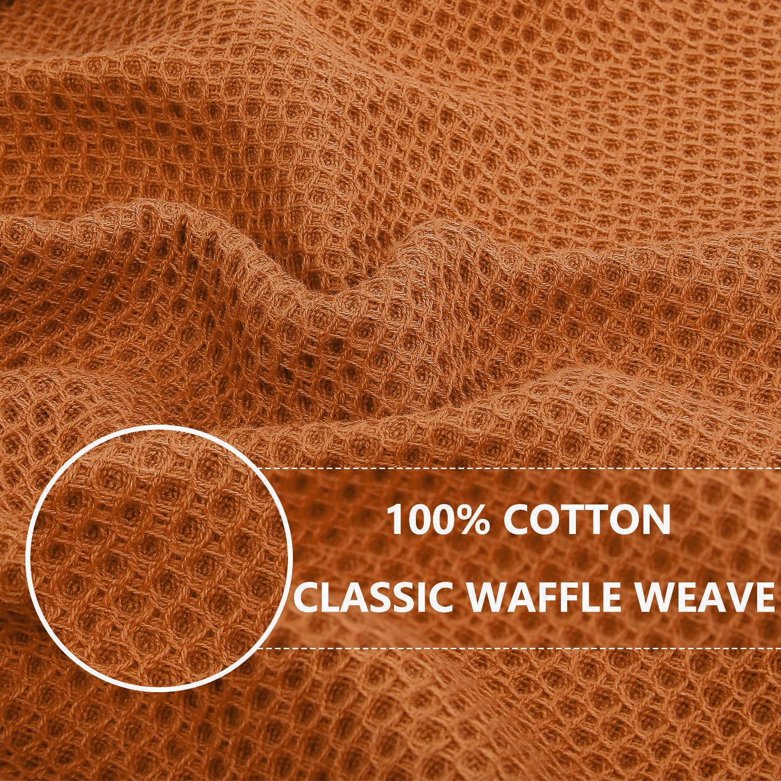 100% Cotton Waffle Weave Kitchen Dish Towels 4 (4 Count)