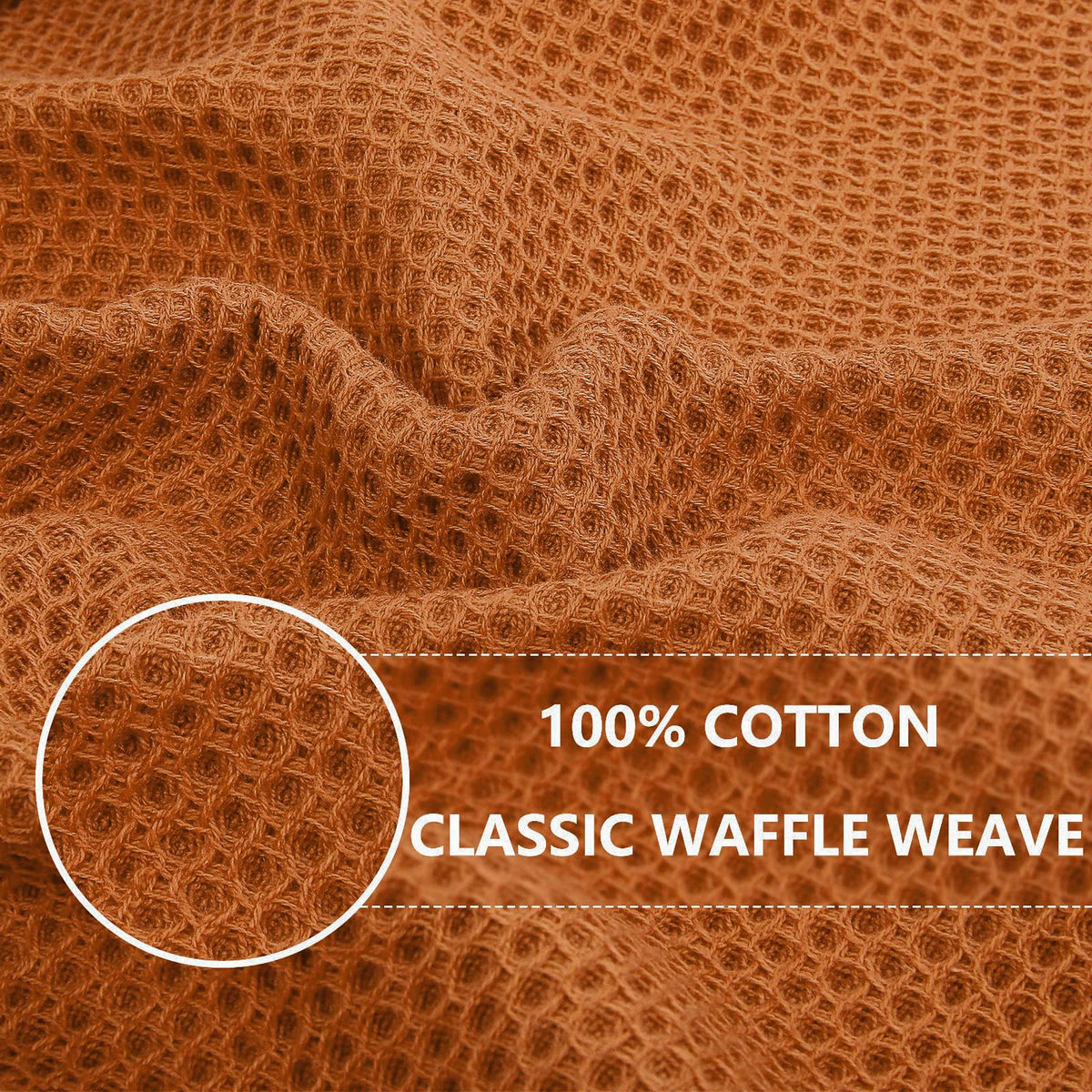 100% Cotton Waffle Weave Kitchen Dish Cloths 6 (6 Count)