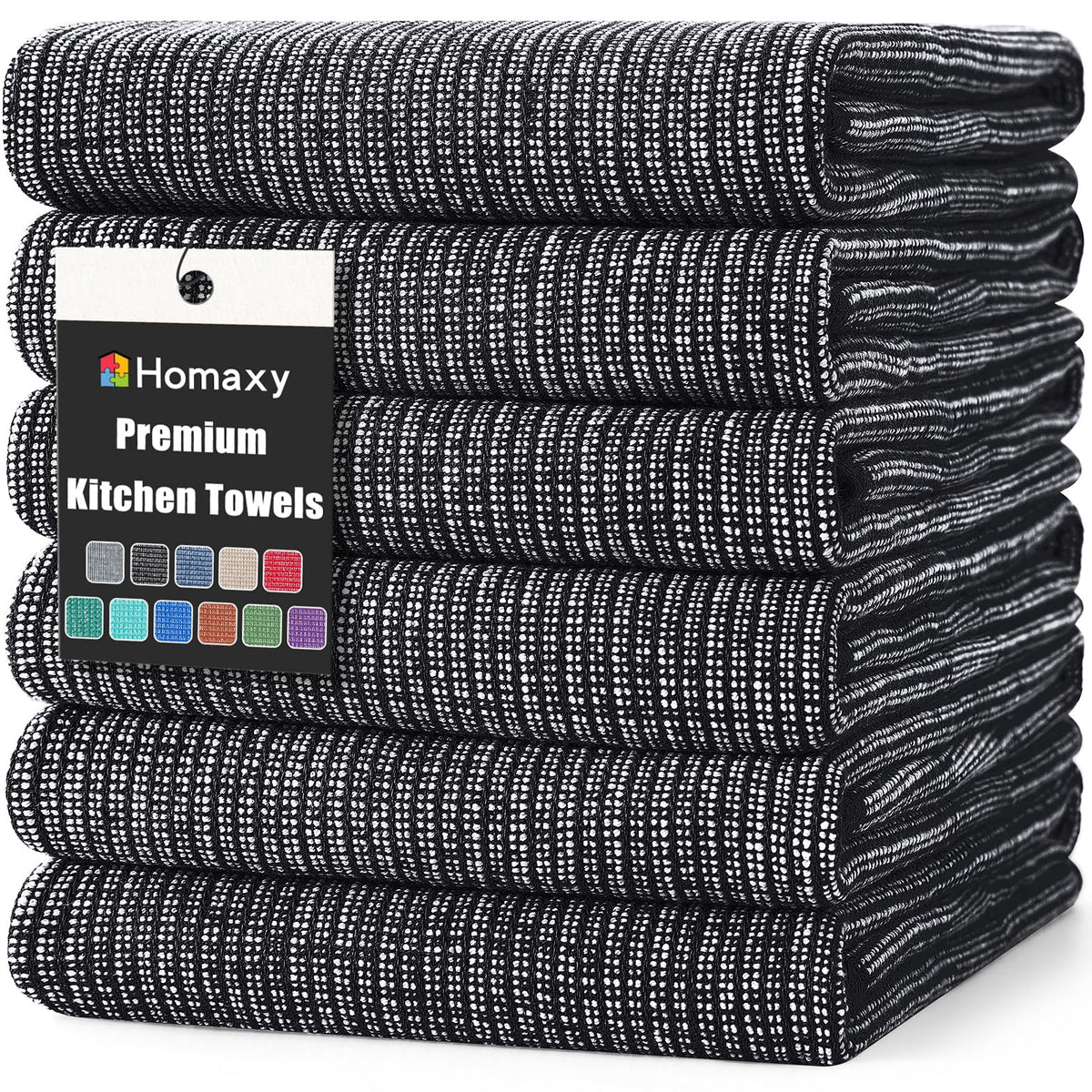380 GSM Cotton Premium Kitchen Towels 6 Pack (6 Count)