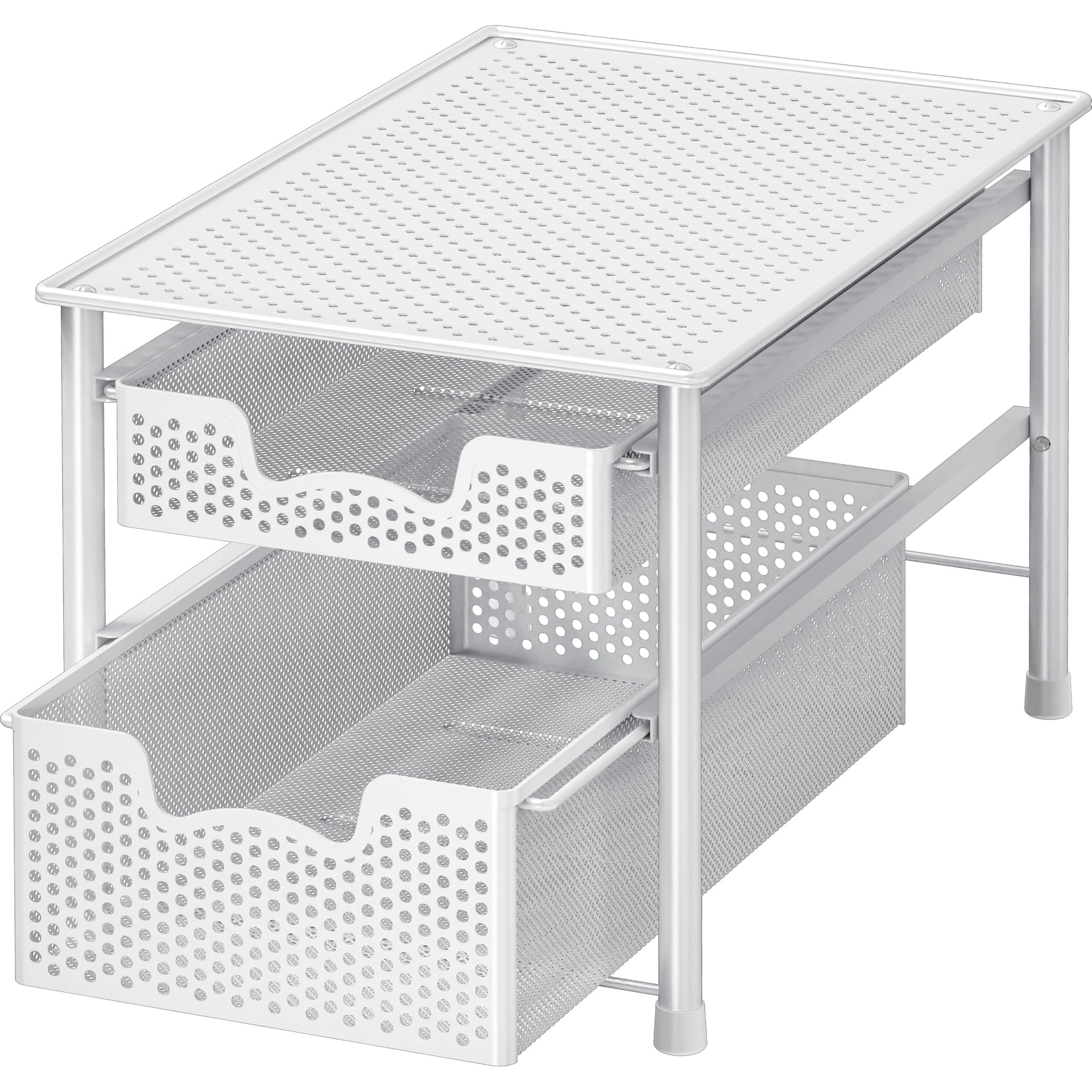 Stackable 2 Tier Sliding Basket Organizer Drawer