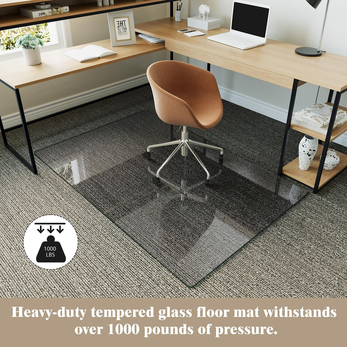 36" x 55" Office Chair Mat for Hardwood Floors & Carpets