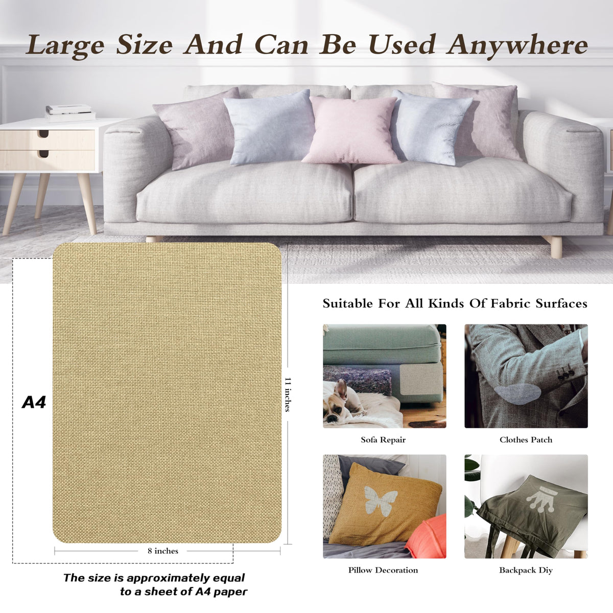 Coarse Linen Repair Patches
