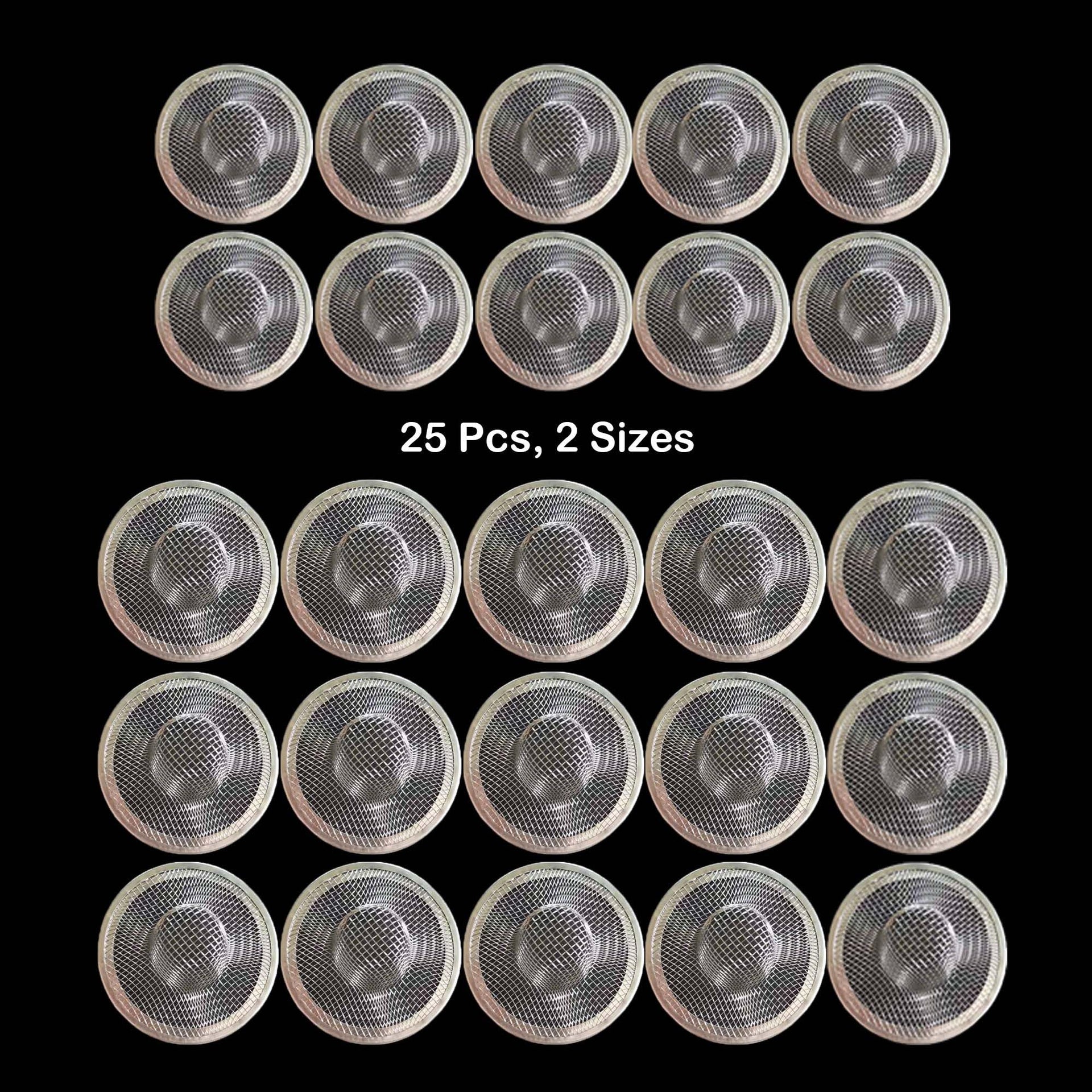 25PCS Bathroom Mesh Sink Drain Strainer (25 Count)
