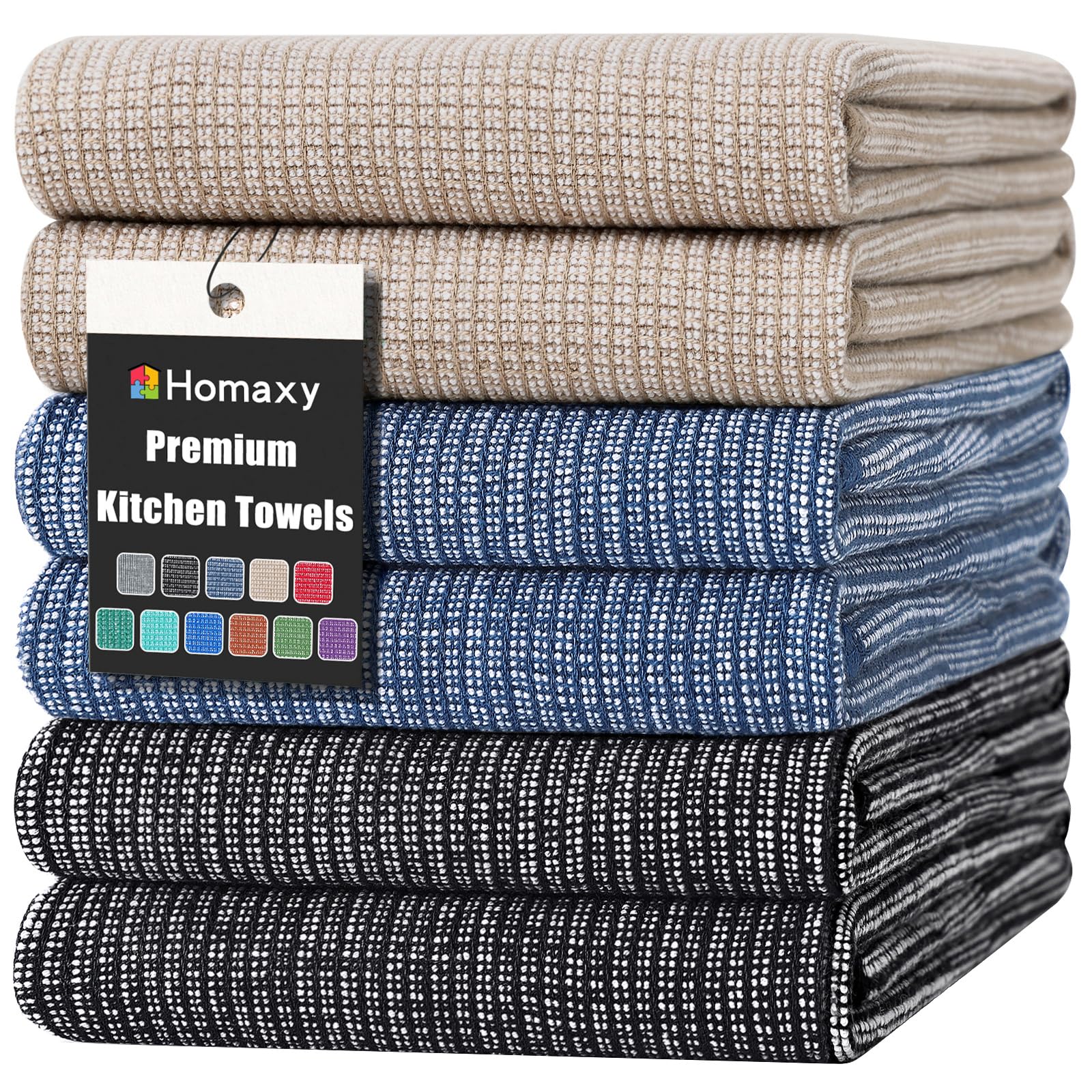 380 GSM Cotton Premium Kitchen Towels 6 Pack (6 Count)