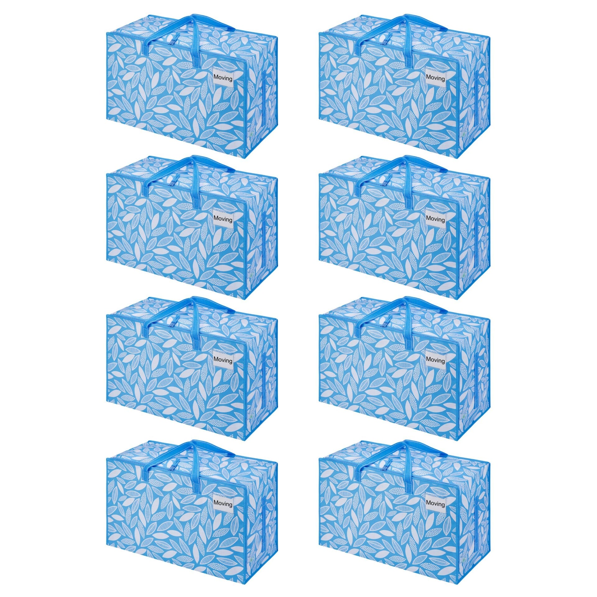 8 Pack Extra Large Heavy Duty Moving Bags with Wide Opening & Reinforced Handles (8 Count)