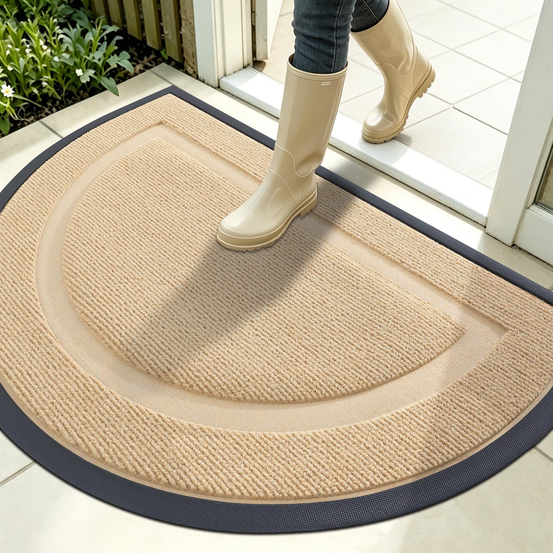 Half Circle Front Door Mat Outside 35x23 All