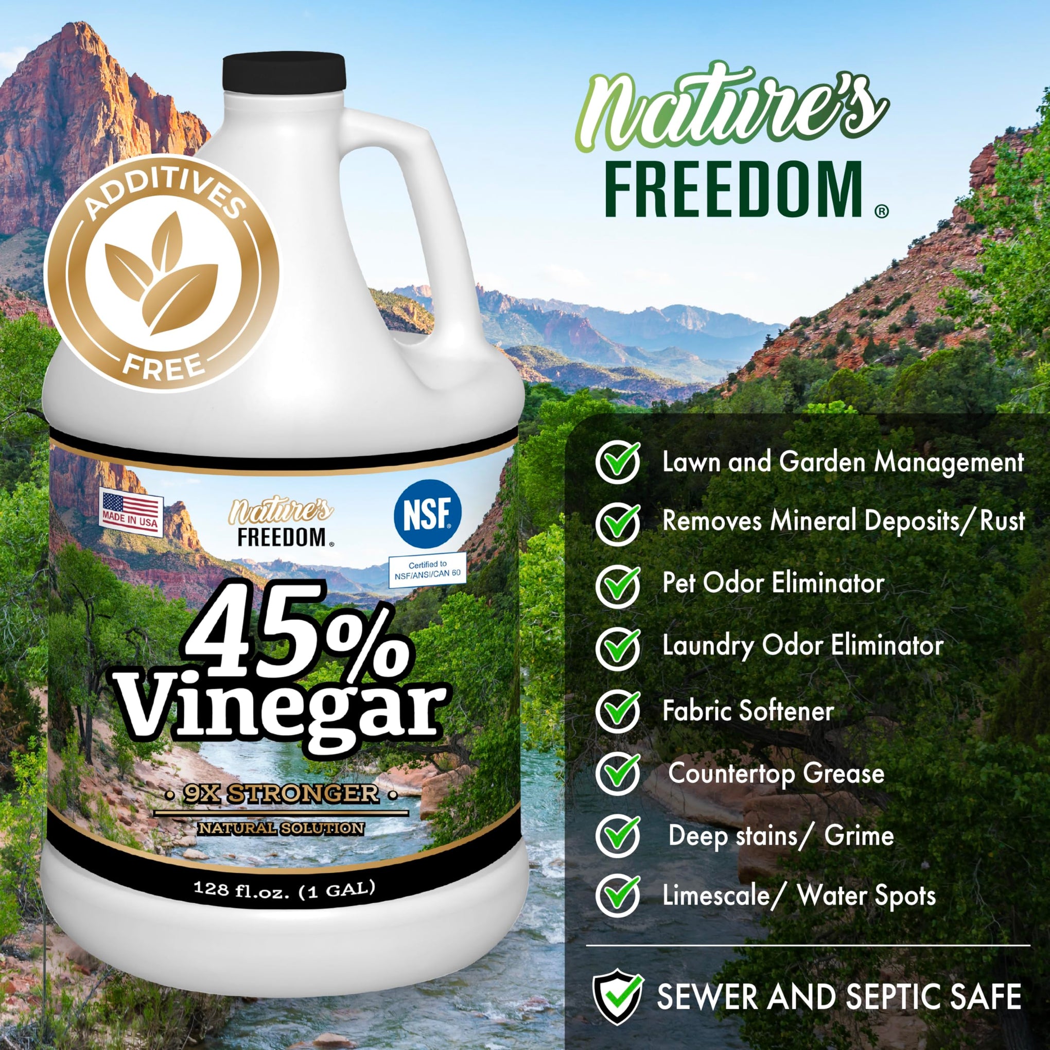 45% Concentrated Vinegar (128 Fl Oz)