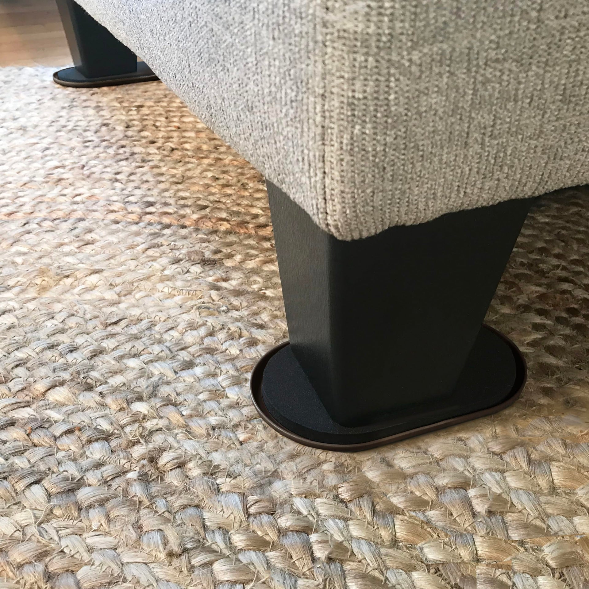 5-3/4" x 9-1/2" XL Oval Reusable Furniture Sliders for Carpet, Anti-Slip Protective Furniture Moving Pads for Beds, Sofas, Dressers, Set of 8, Brown (8 Count)