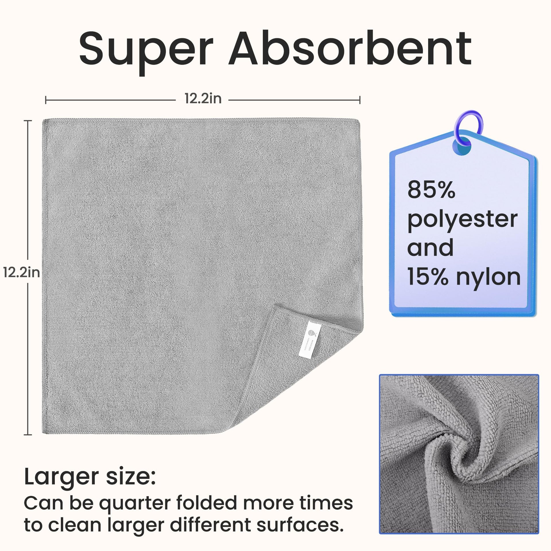 Microfiber Cleaning Cloths (12 Count)