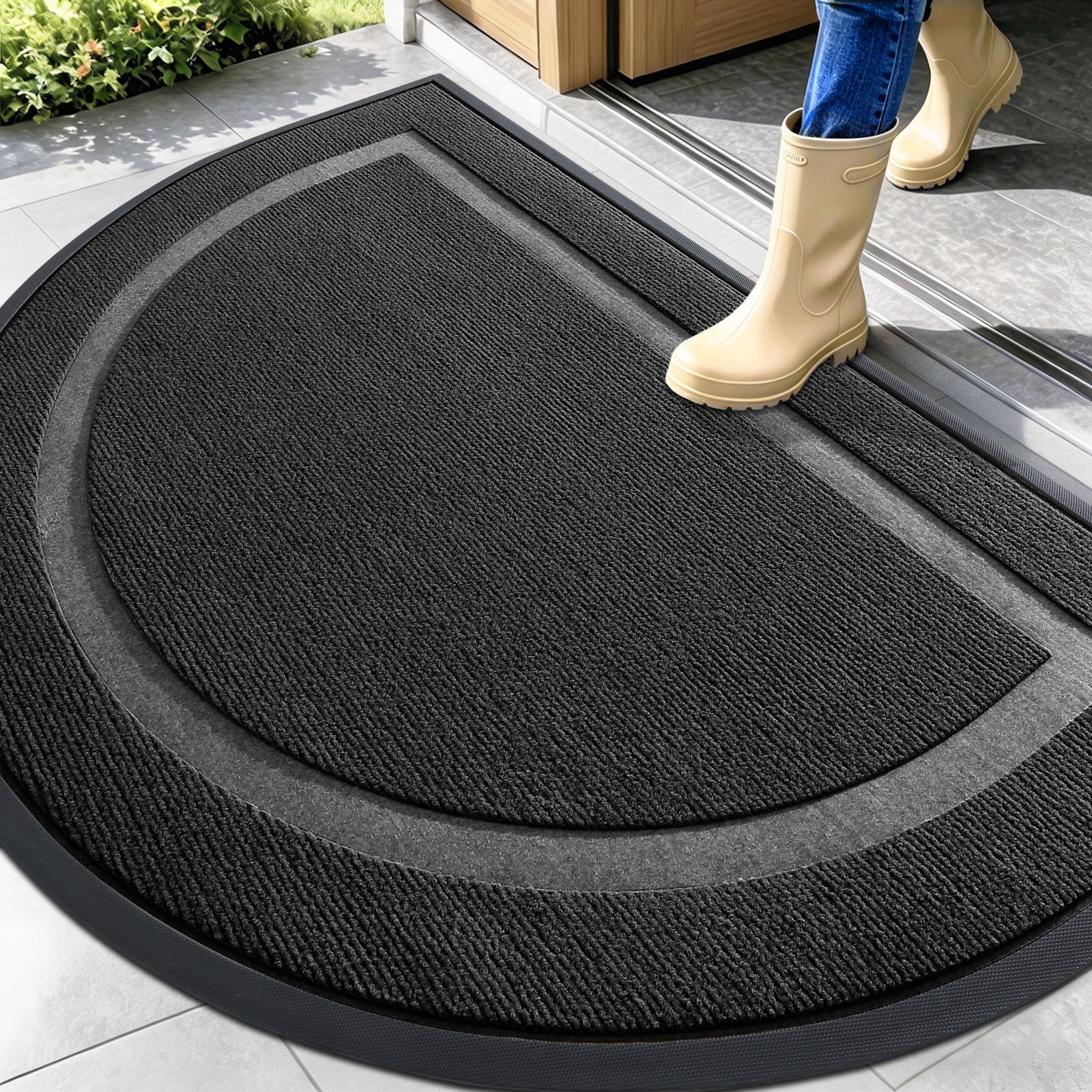 Half Circle Front Door Mat Outside 47x32 All