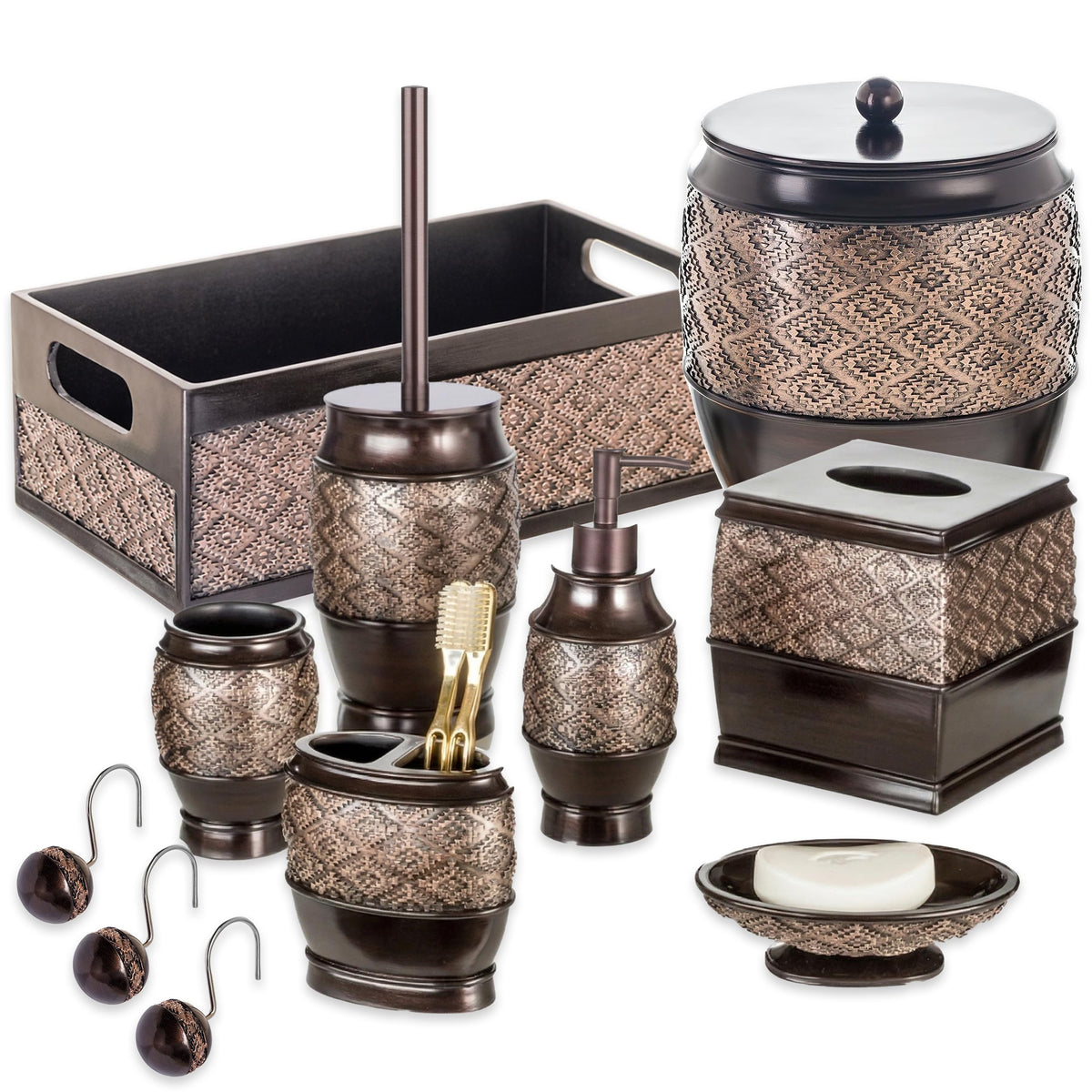 Dublin Brown Toilet Brush Set