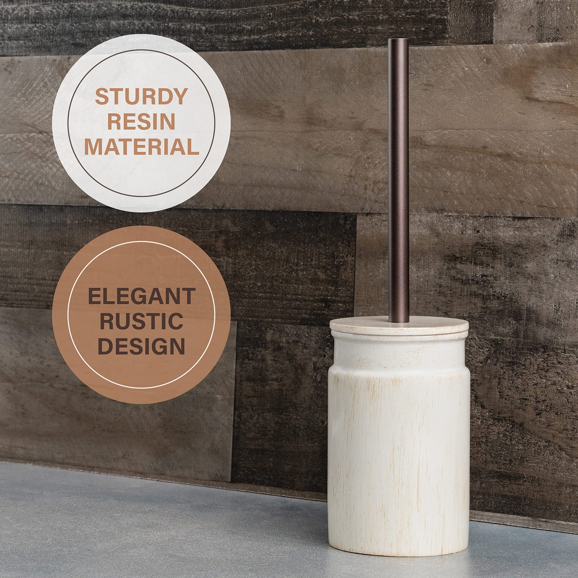 Rustic Luxe Toilet Brush and Holder Set