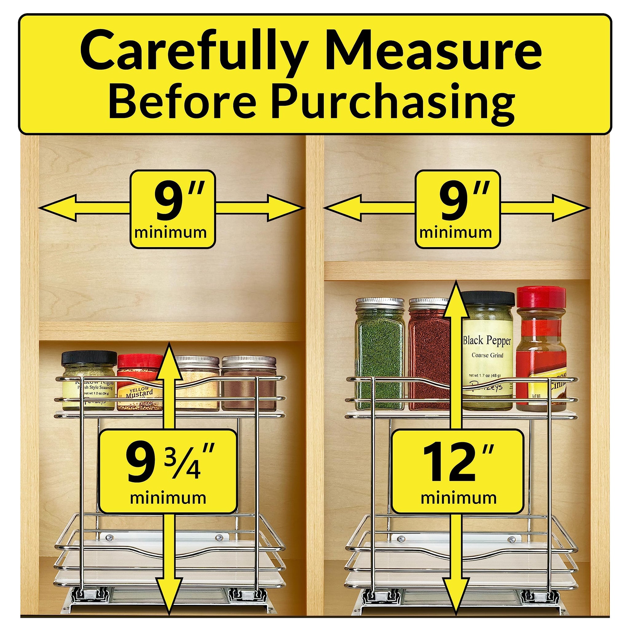 Pull Out Spice Organization for Cabinets