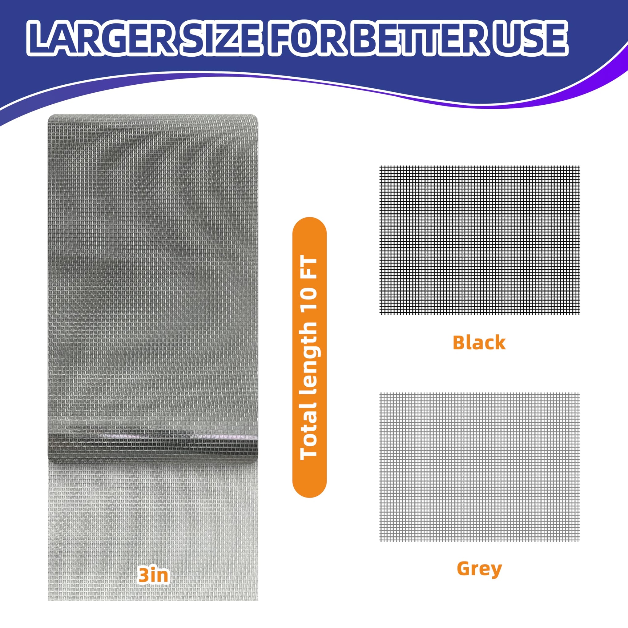 Grey Window Screen Repair Tape (10 Foot)
