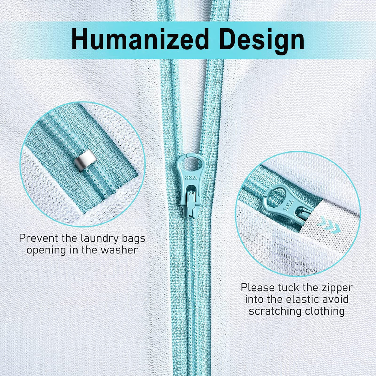 Mesh Washing Bags for Laundry 16x20 Inch Medium Mesh Bag Laundry Washer Delicates Lingerie Wash Machine Net Zipper Bag Heavy Duty Home Dorm Hotel Don't Drying (2 Count)