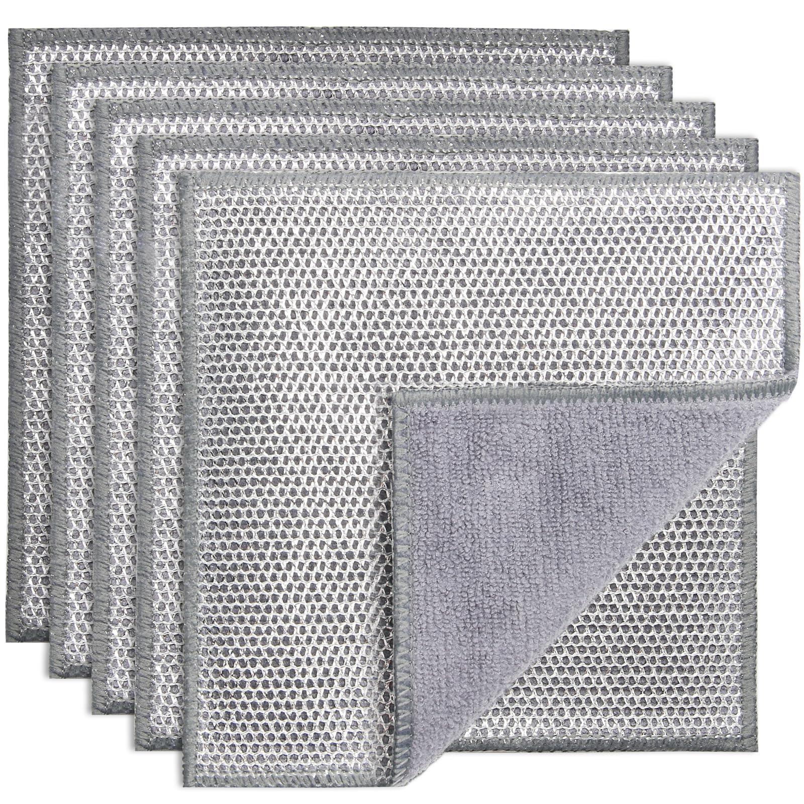5 Pack Wire Dish Cloths (10 Count)