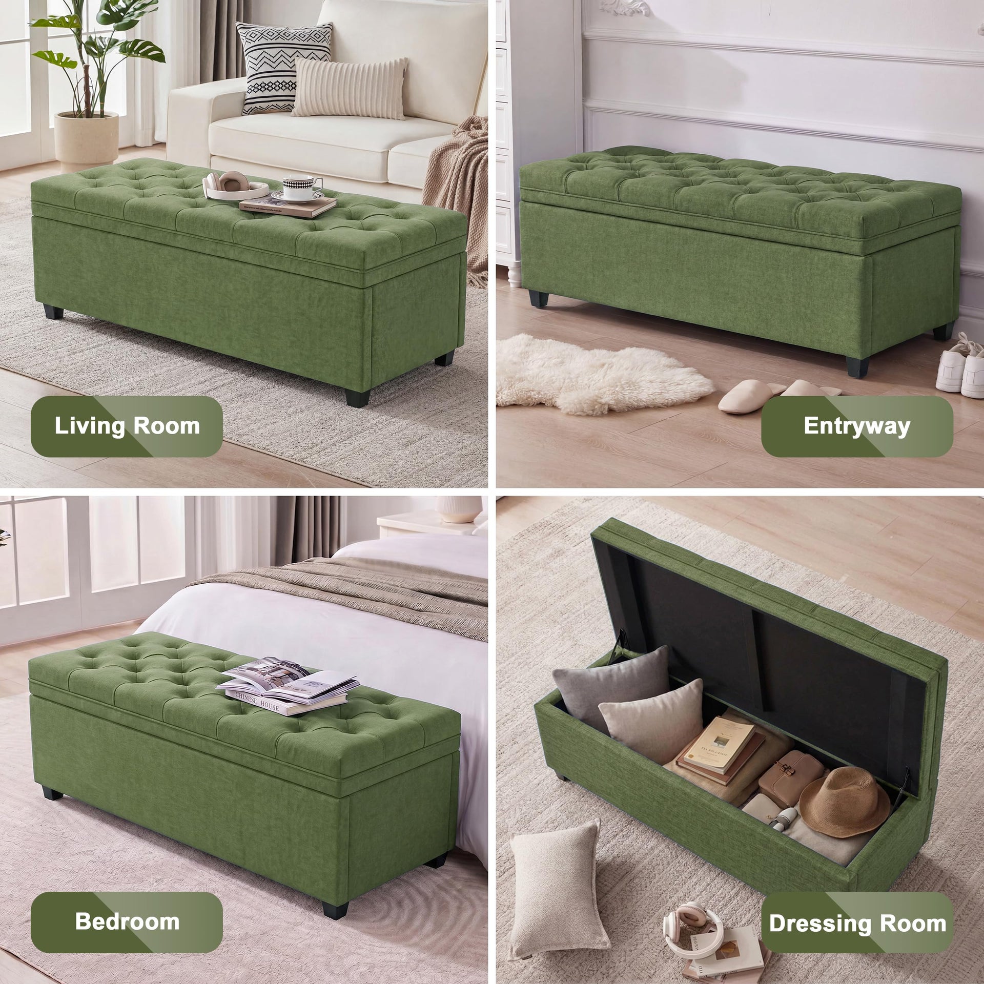 50 Inch Large Storage Ottoman