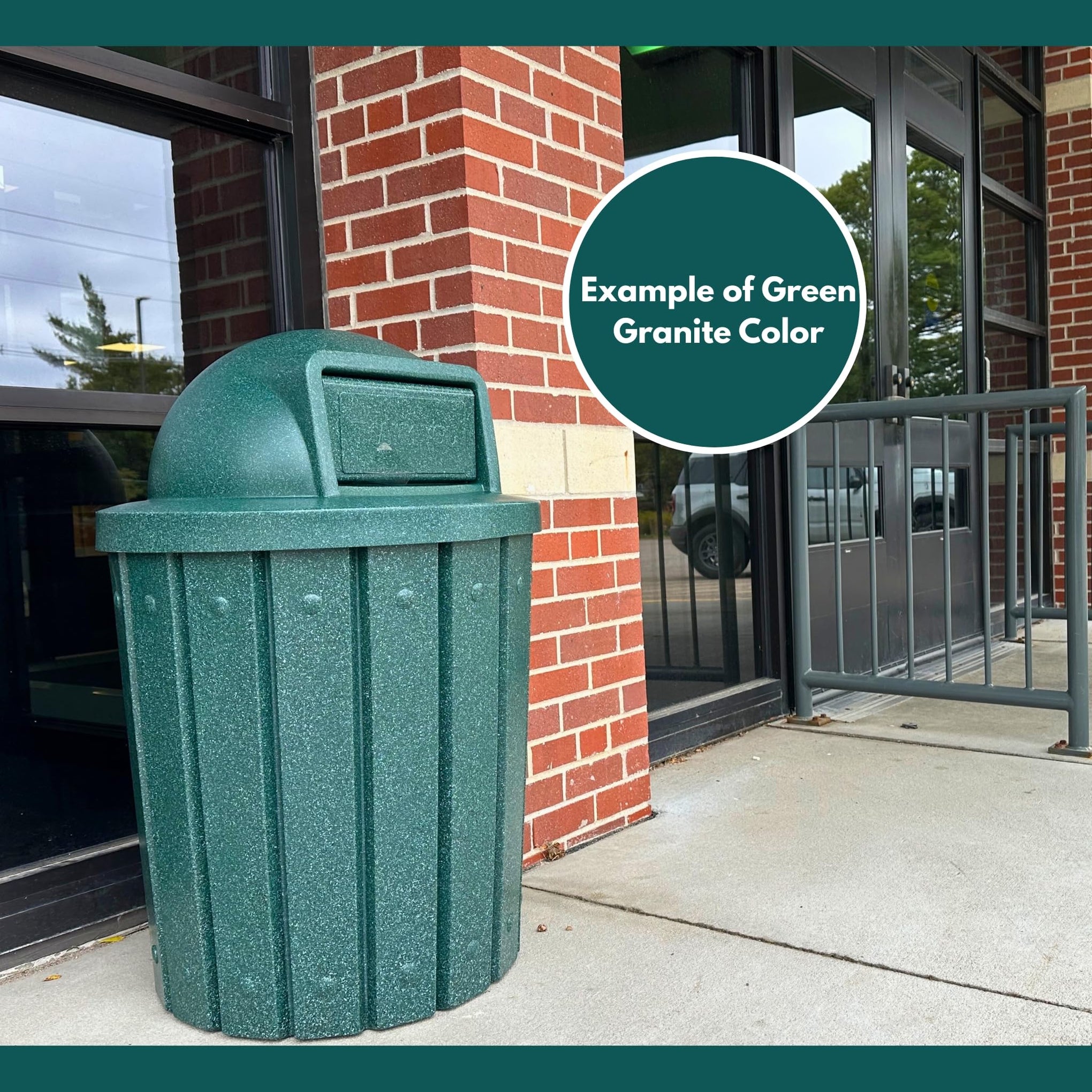 Campus Collection 32 Gallon Commercial Trash Can with Lid