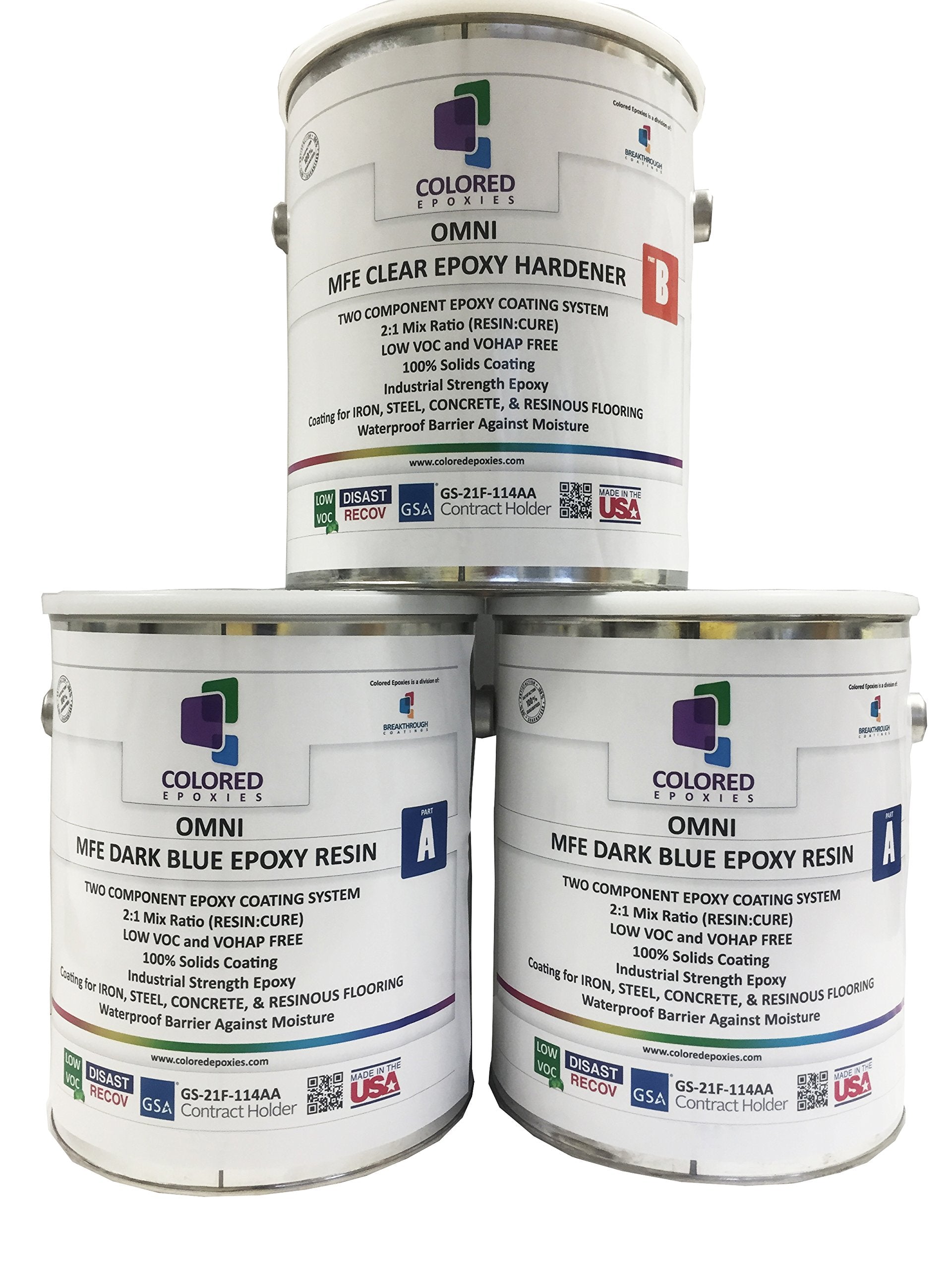 Coloredepoxies 10017 Dark Blue Epoxy Resin Coating Made with Beautiful and Vibrant Pigments