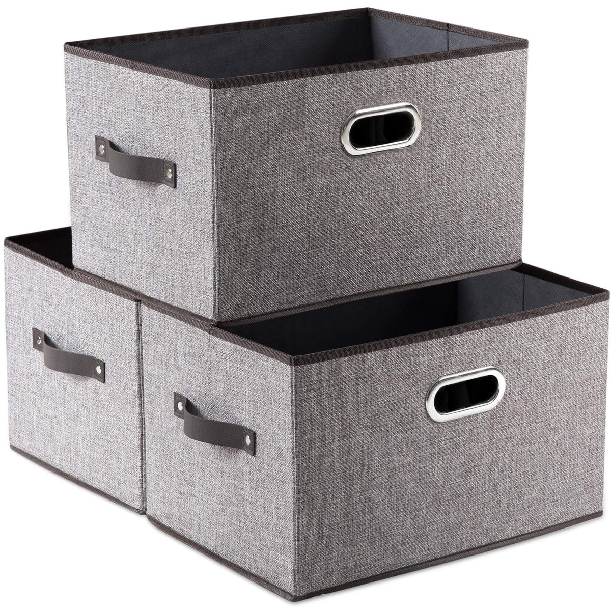 Larger Collapsible Storage Bins for Closet [3 (3 Count)