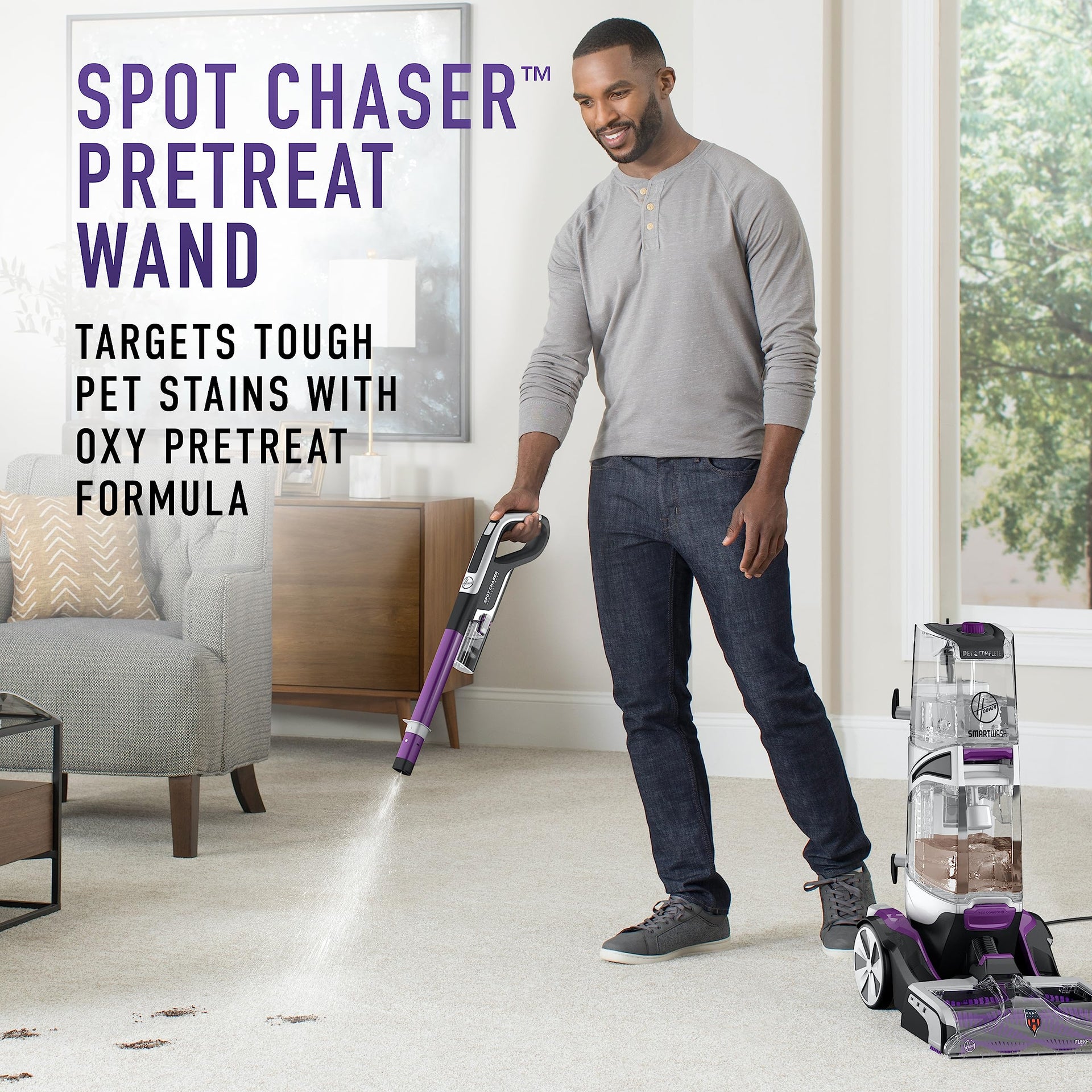 SmartWash Pet Cleaner with Spot Chaser Wand and Storage Mat
