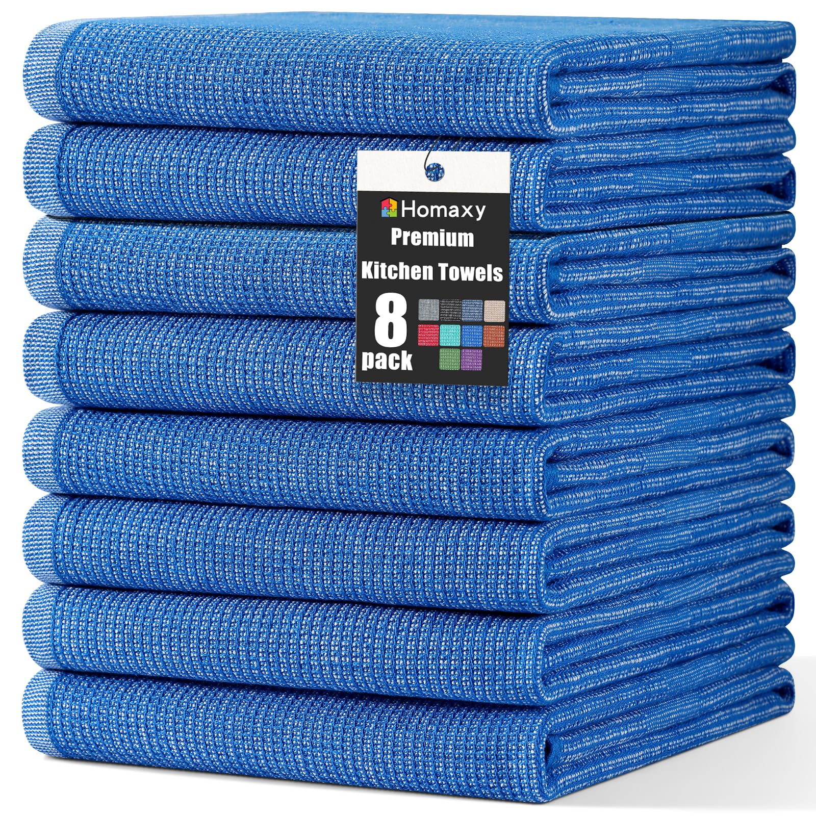 380 GSM Cotton Premium Kitchen Towels 8 Pack (8 Count)