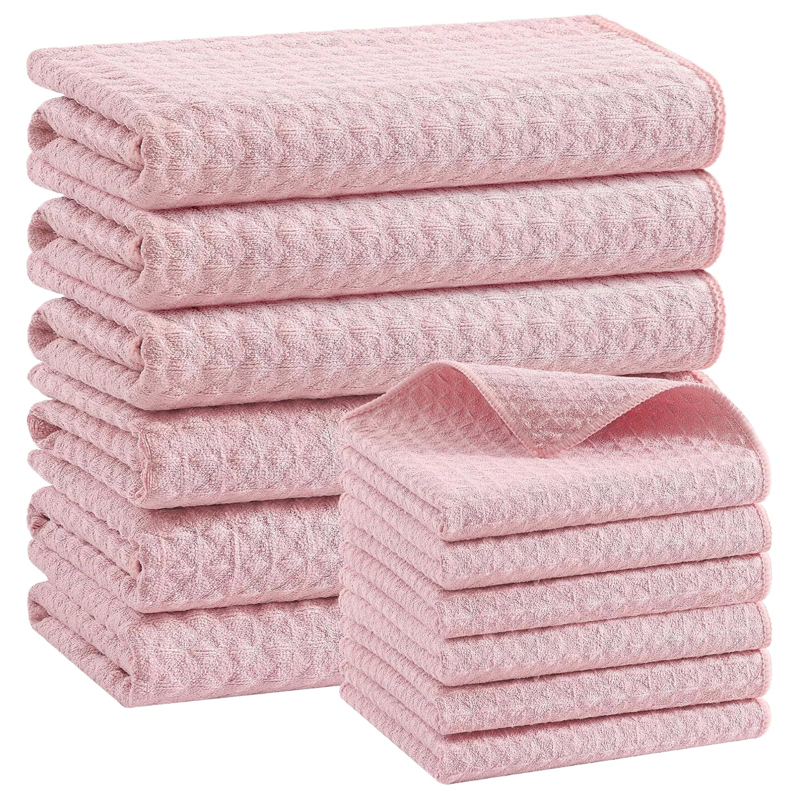 Microfiber Kitchen Towels and Dishcloths Sets (12 Count)
