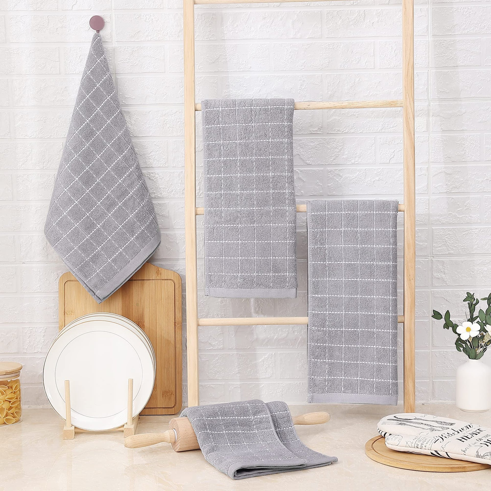 100% Cotton Terry Kitchen Towels (6 Count)