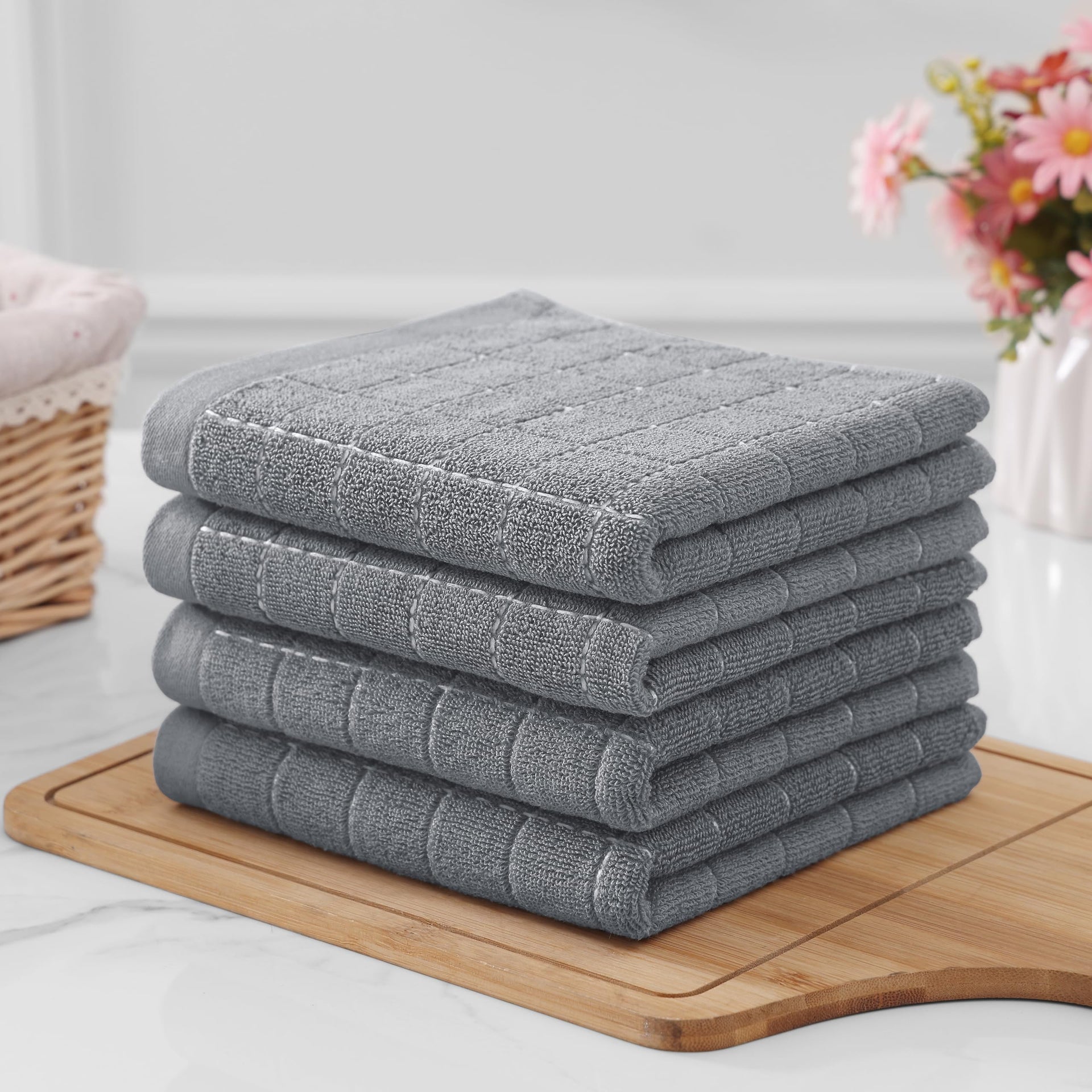 100% Cotton Terry Kitchen Towels (4 Count)