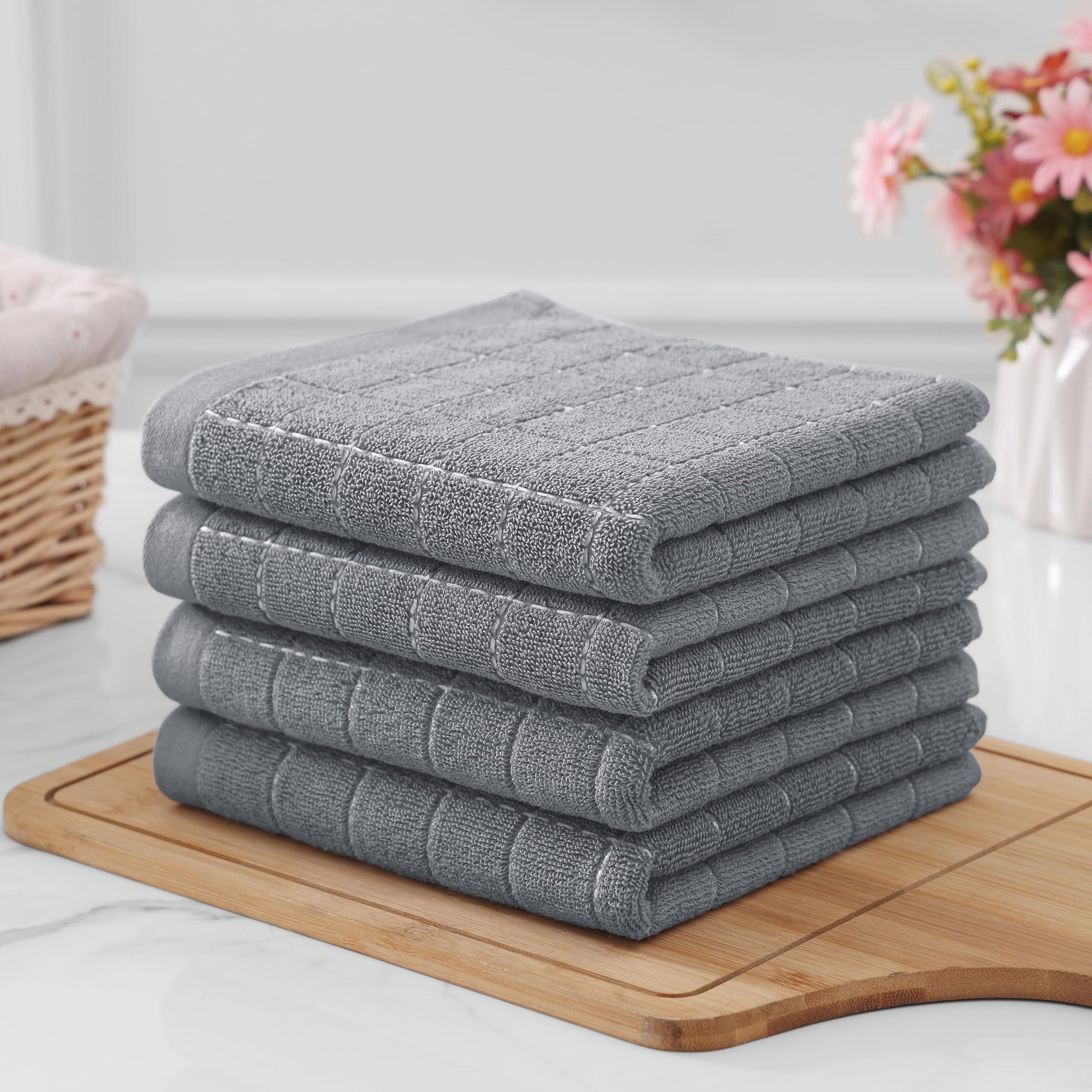 100% Cotton Terry Kitchen Towels (6 Count)