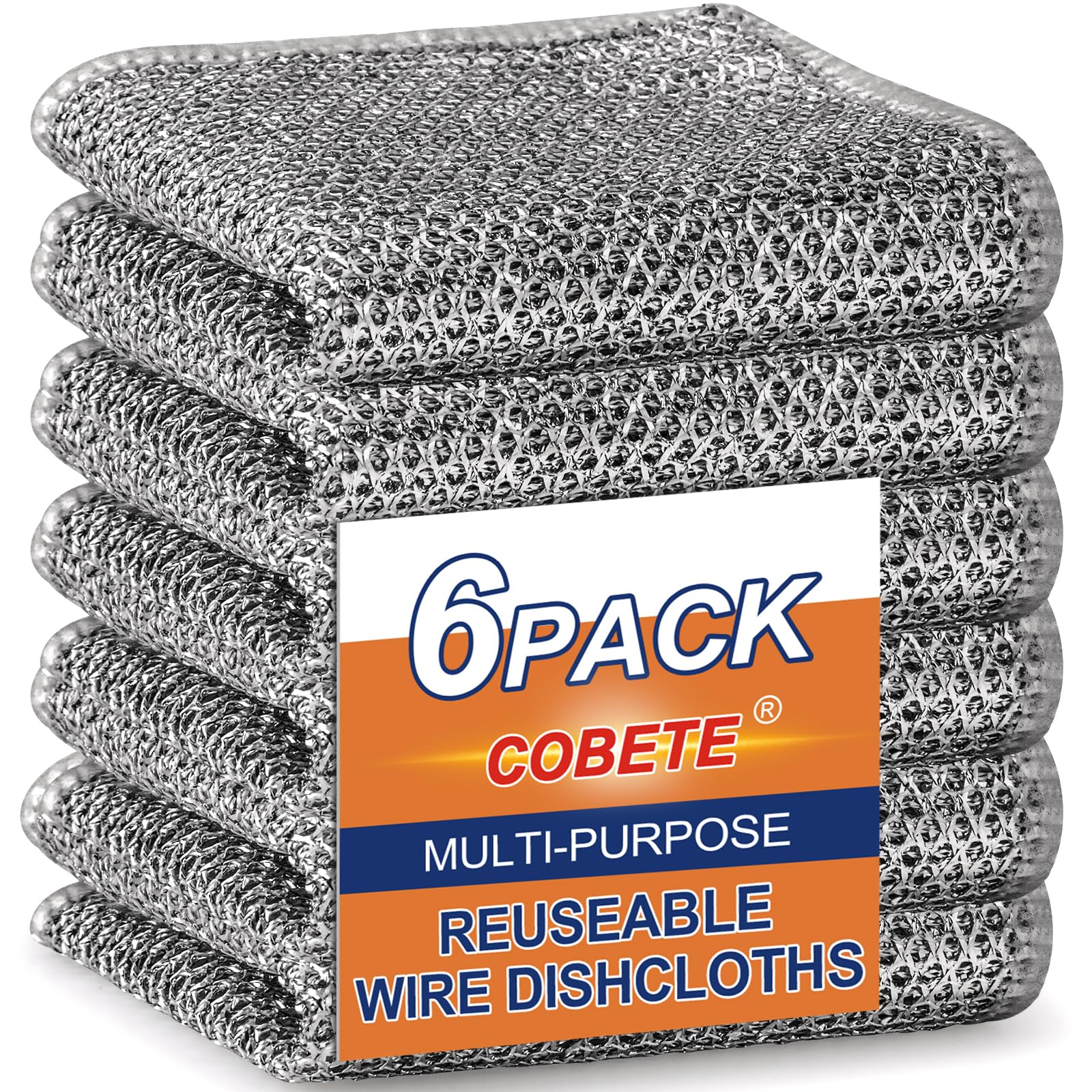 Non Scratch Wire Dishcloth (6 Count)