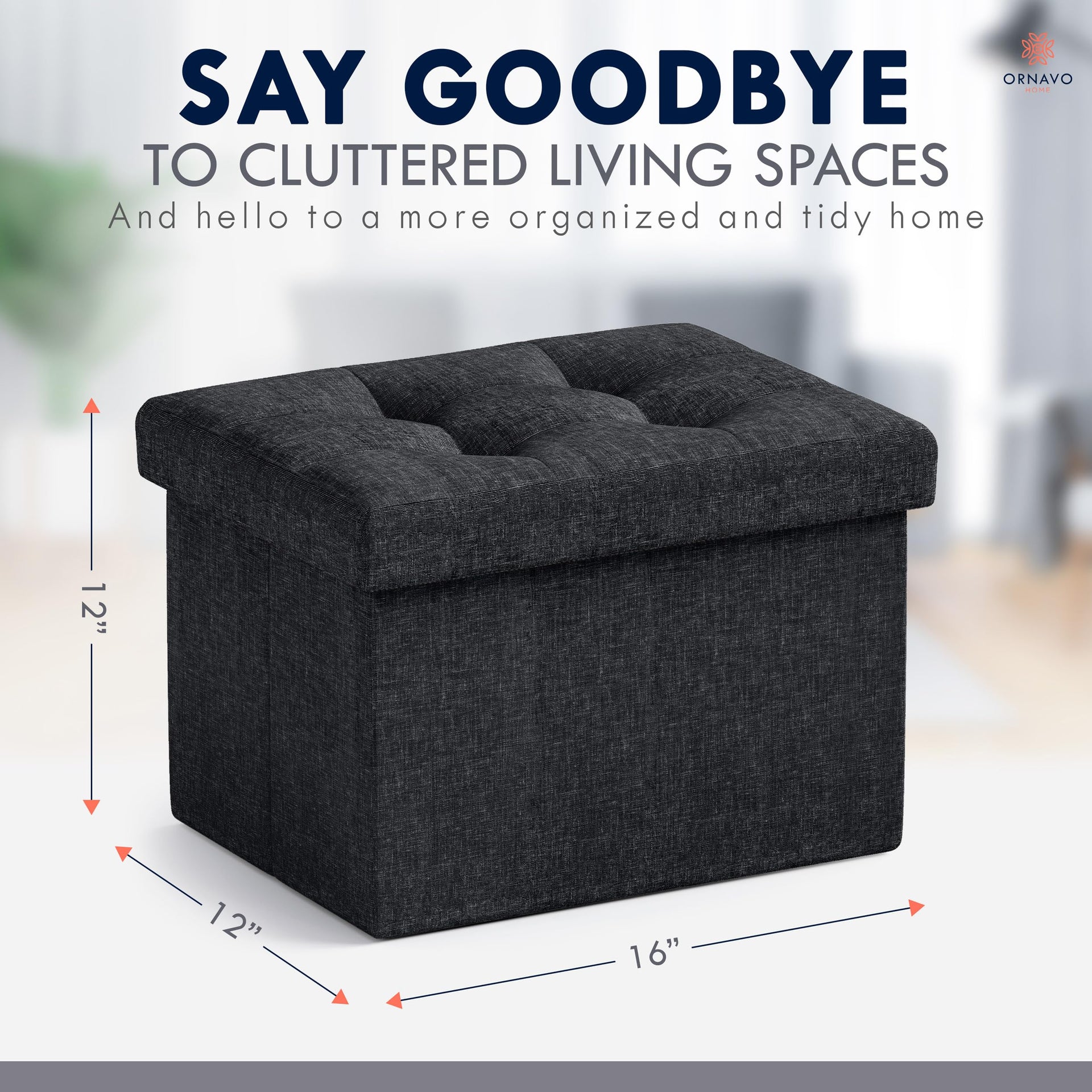 Small Rectangle Storage Ottoman