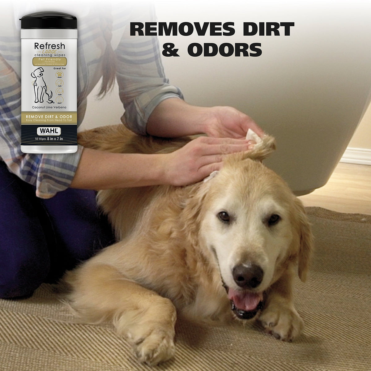 USA Pet Refresh Cleaning Wipes for Dogs (50 Count)