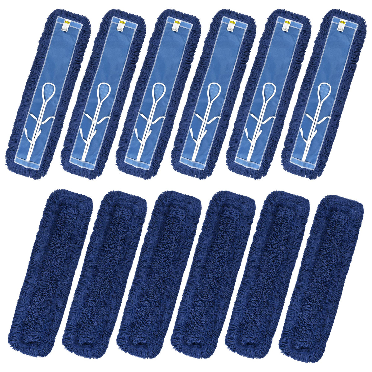 Matthew Cleaning 36'' Industrial Strength Cotton Dust Mop Refill Washable Replacement Heads for Residential & Commercial Use Fit Standard Dust Mop Frames (12 Count) - ModHome Supplies