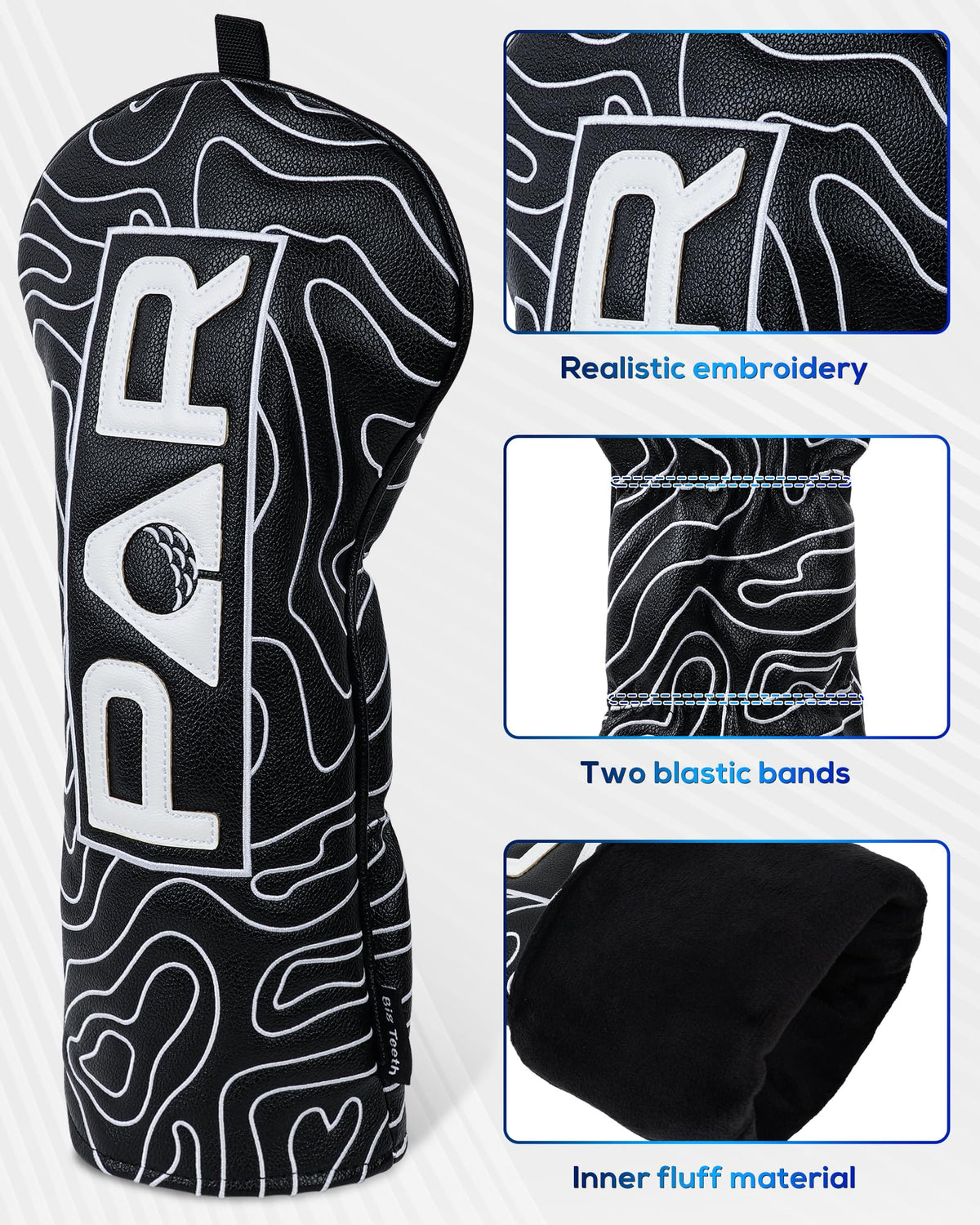 Golf Club Headcover Full Set Driver Wood Hybrid Putter Headcover Leather Golf Club Head Covers
