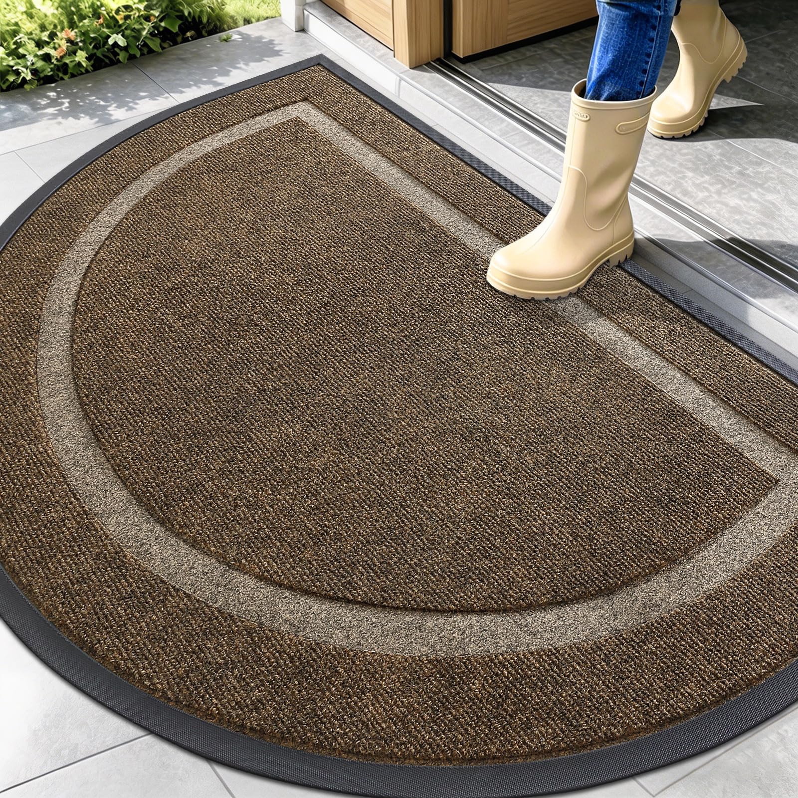 Half Circle Front Door Mat Outside 47x32 All