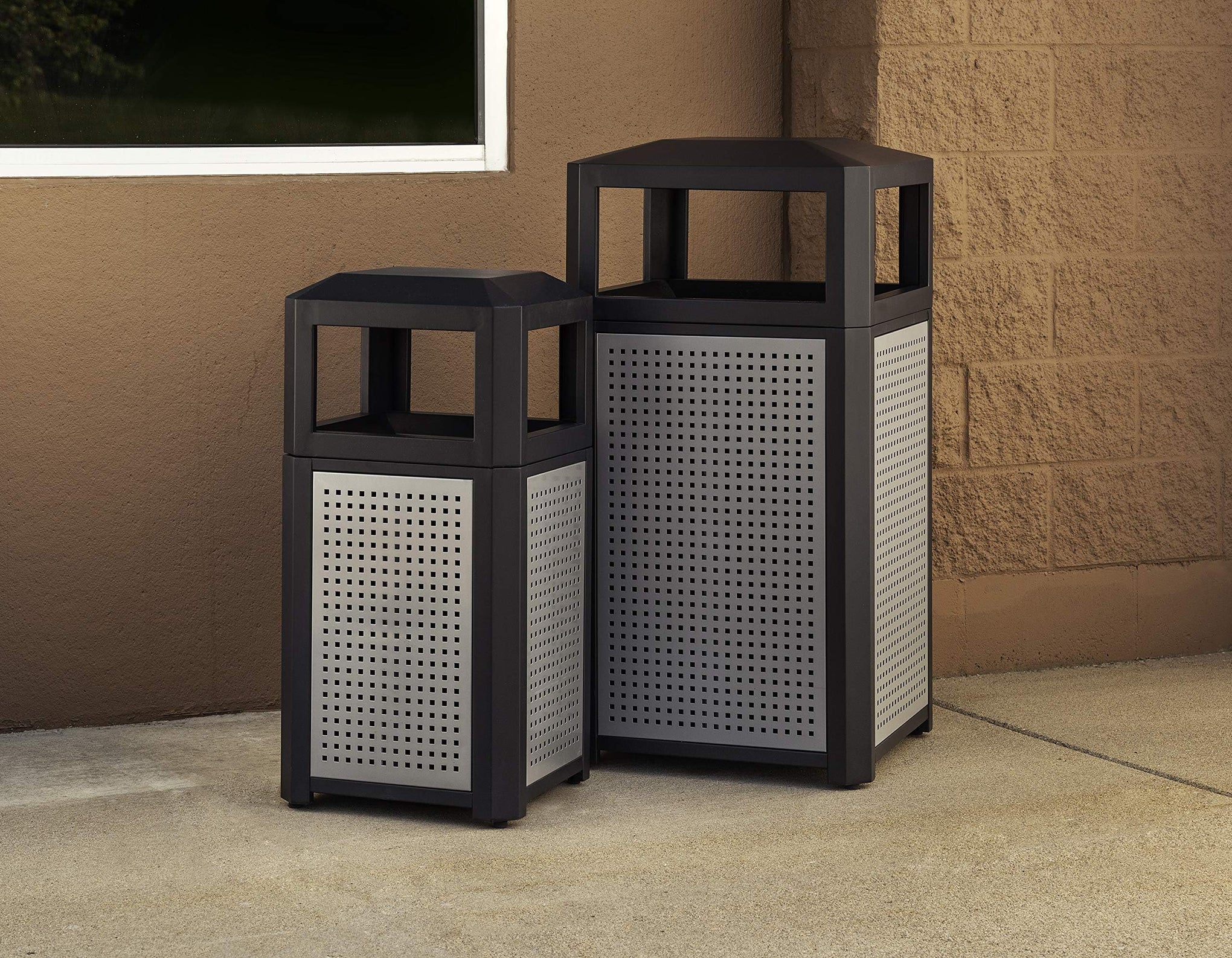 Evos Commercial Steel Indoor Outdoor Trash Can