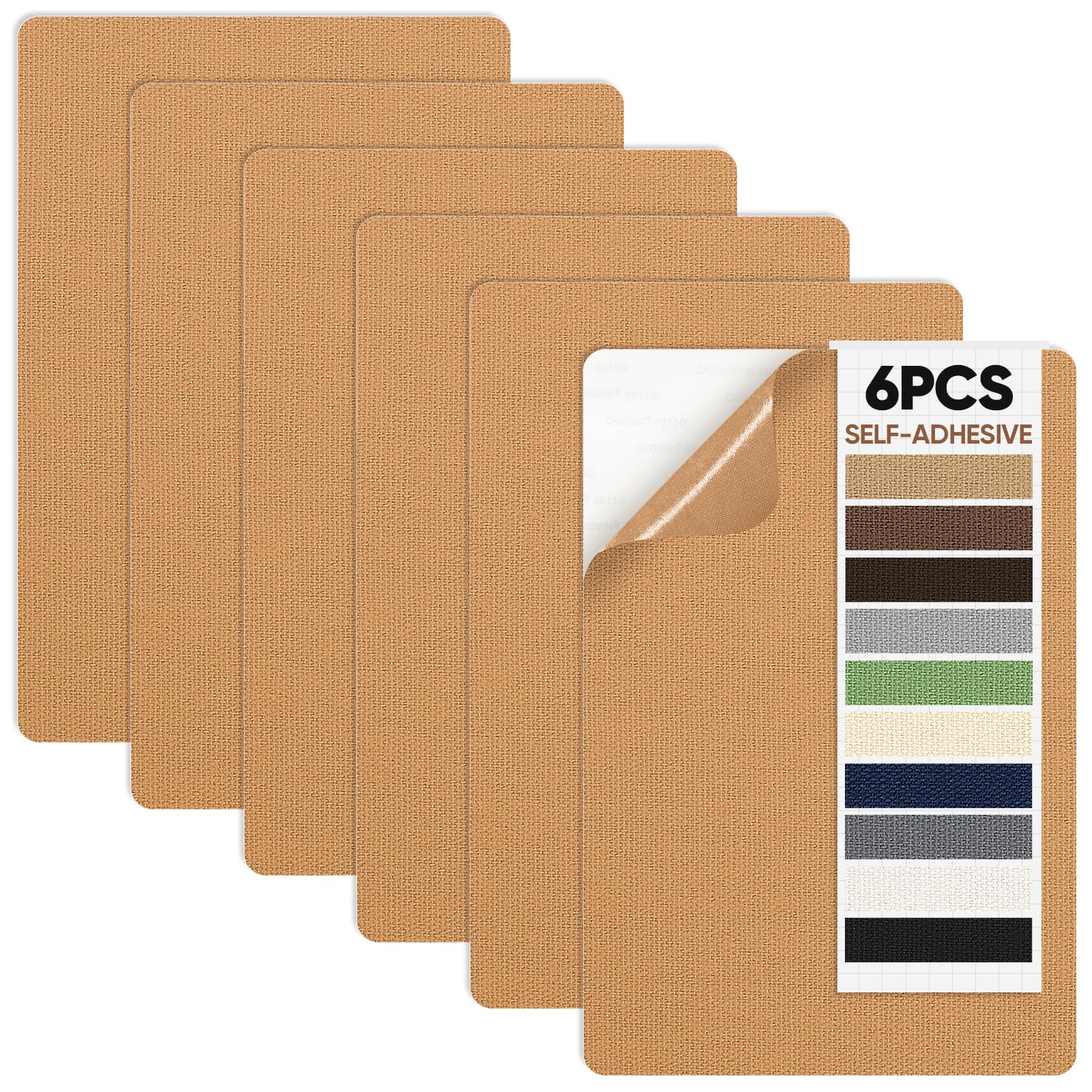 Canvas Patch 5.5 x 8 Inches 6Pcs Self (6 Count)