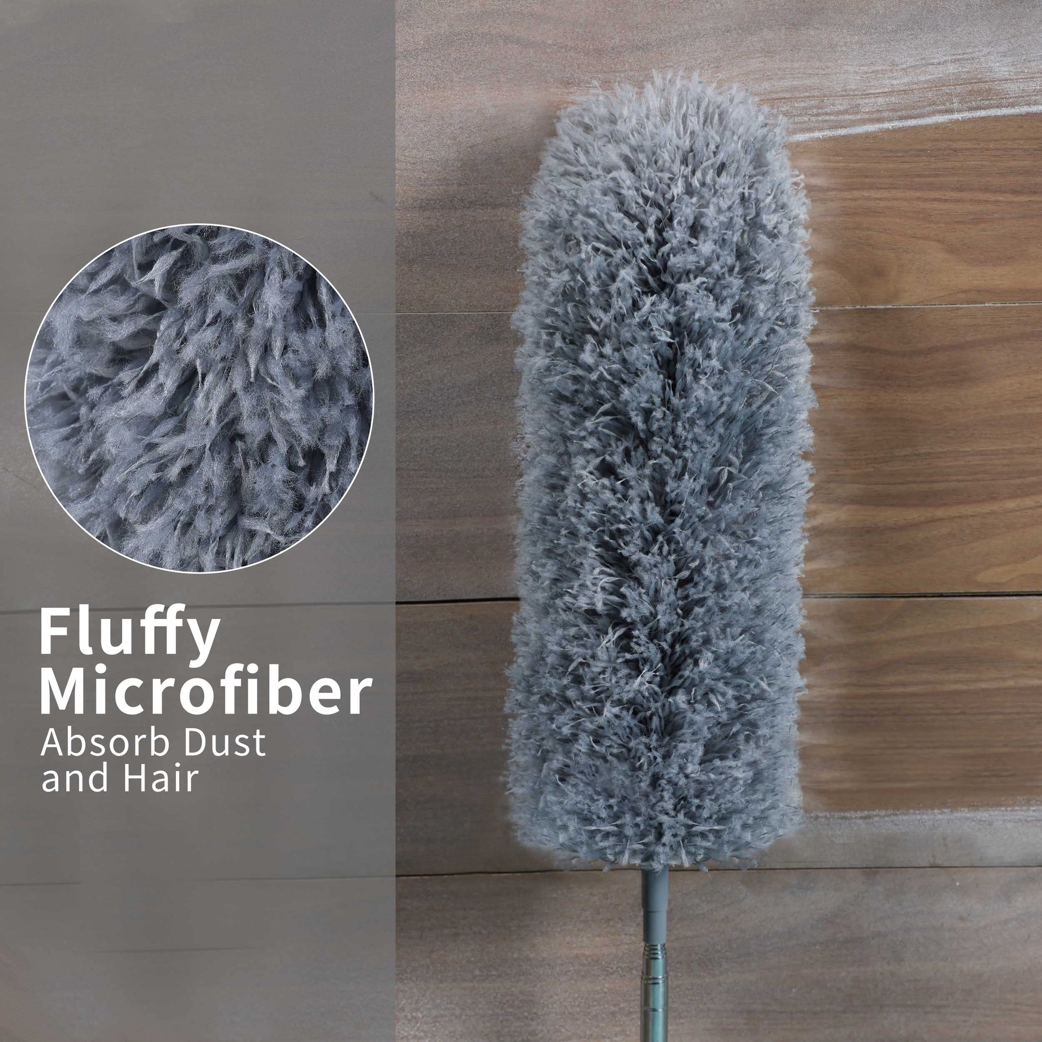 Microfiber Feather Duster with 100 inches Extension Pole