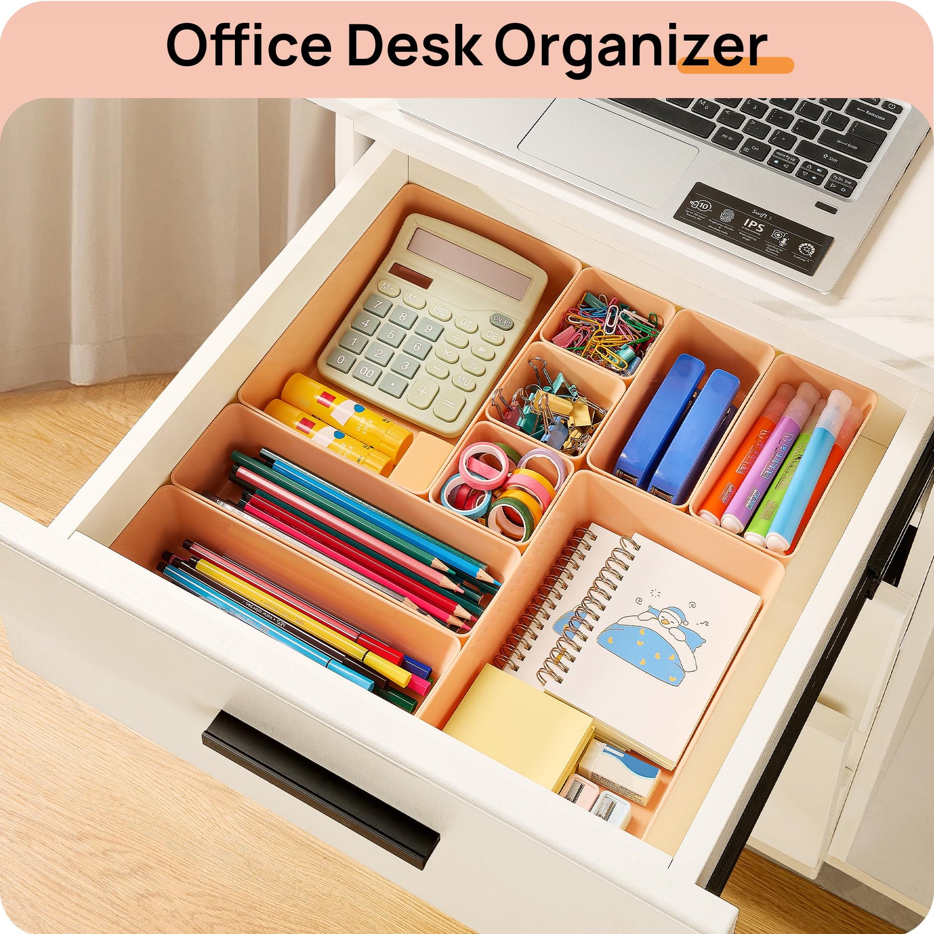 25 Pack Plastic Drawer Organizers with Non (25 Count)