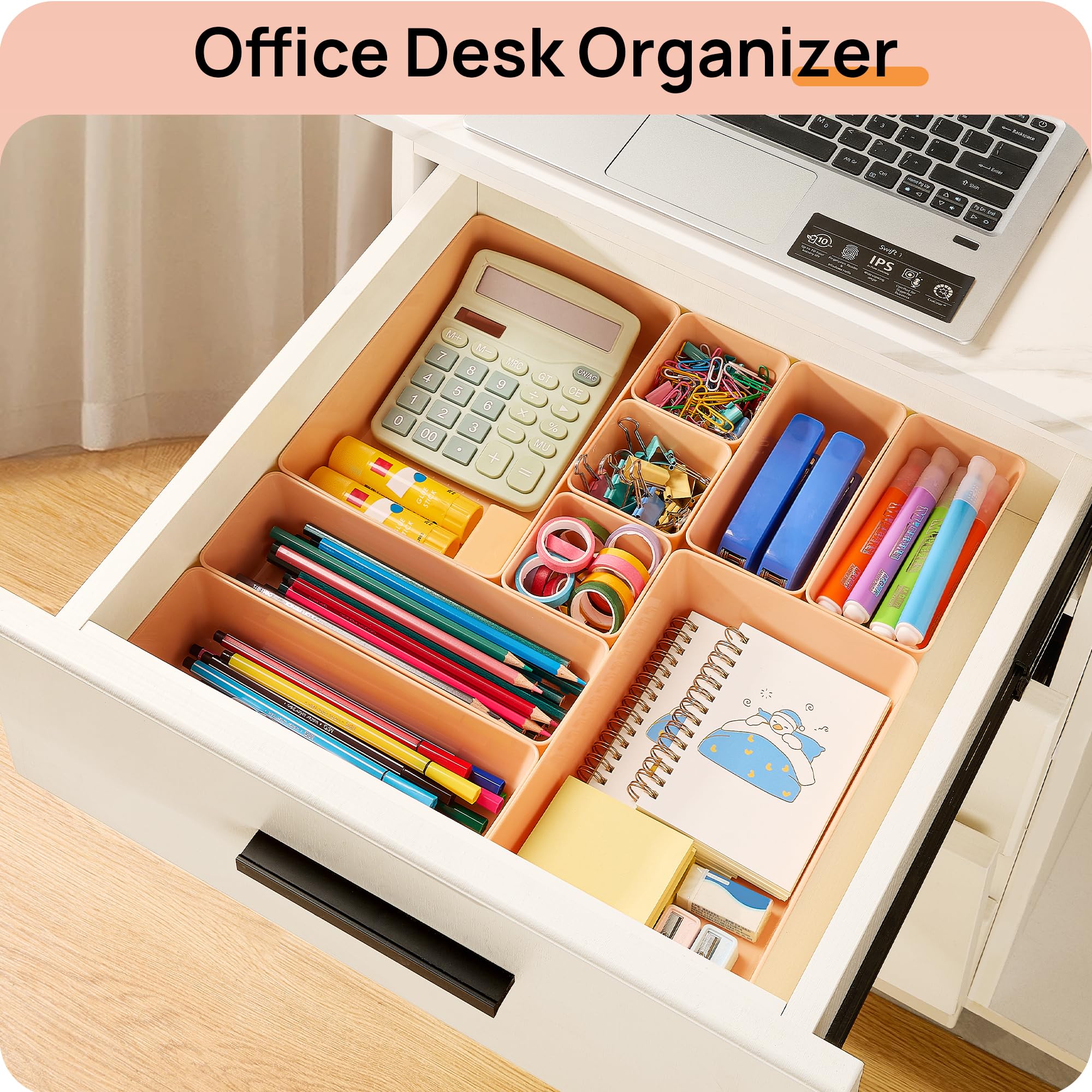 25 Pack Plastic Drawer Organizers with Non (25 Count)