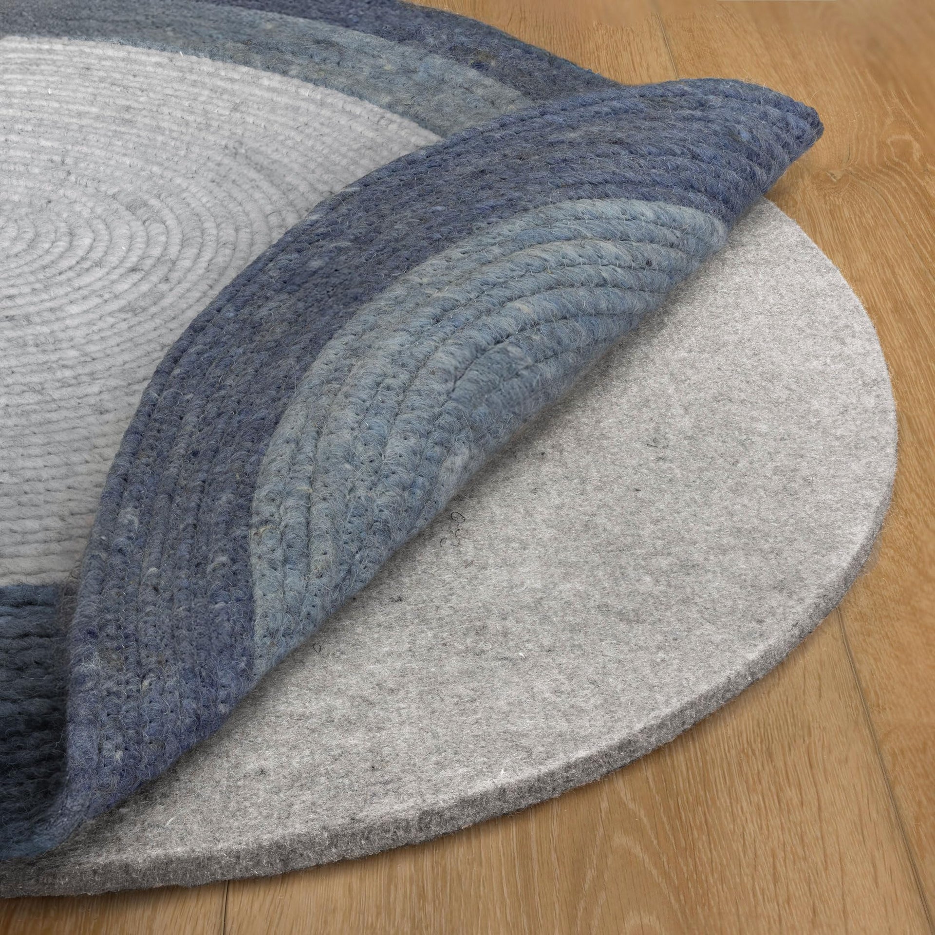 Eco-Plush - 8' Round - 1/2" Thick - 100% Felt - Luxurious Cushioned Rug Pad - Available in 3 Thicknesses, Many Custom Sizes (50.26 Sq Ft)