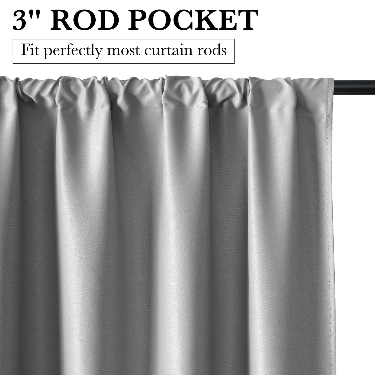 100% Blackout Bathroom Curtains Over Sink 30 inches Long (2 Count)